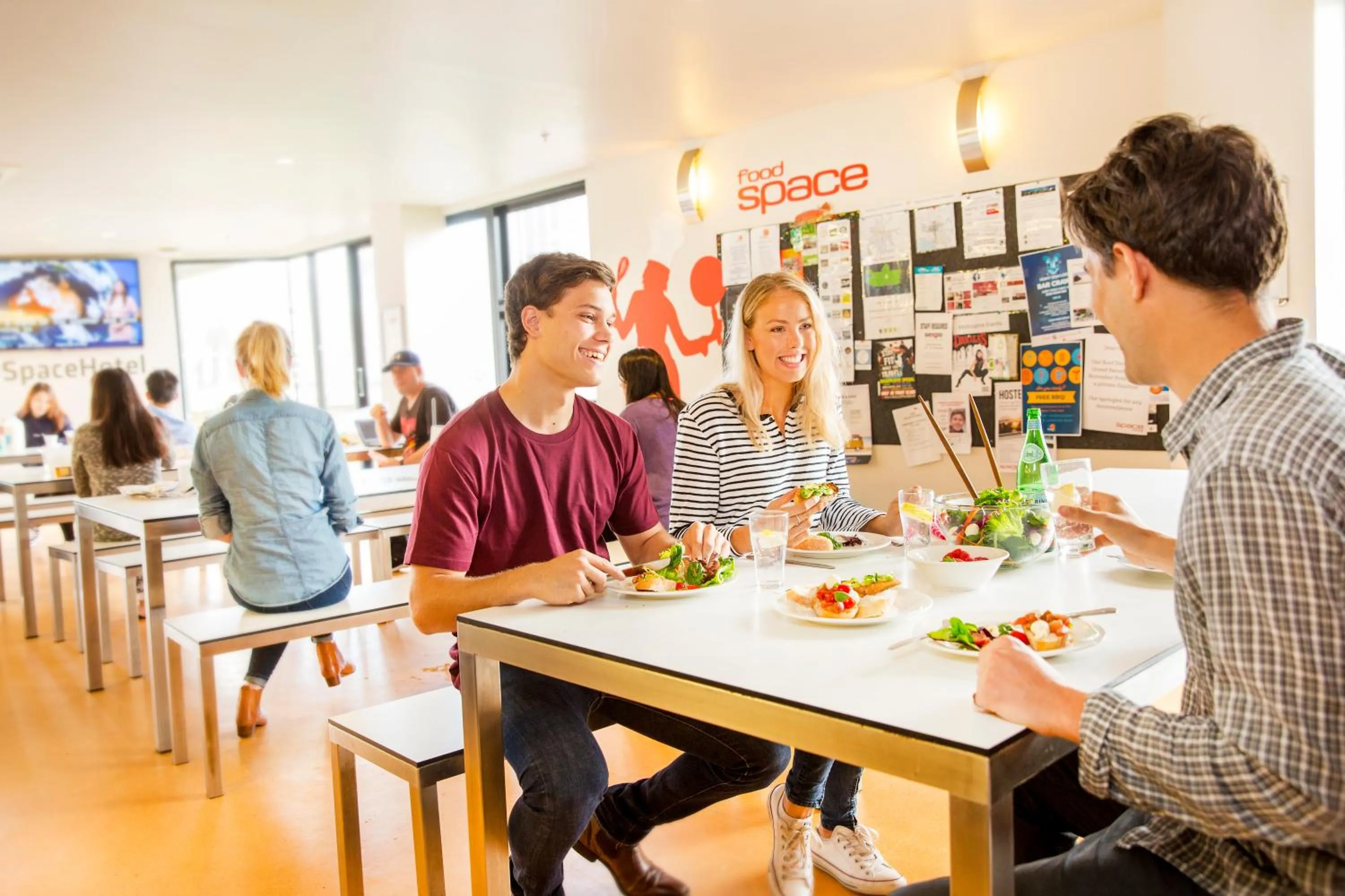 Communal kitchen in Space Hotel