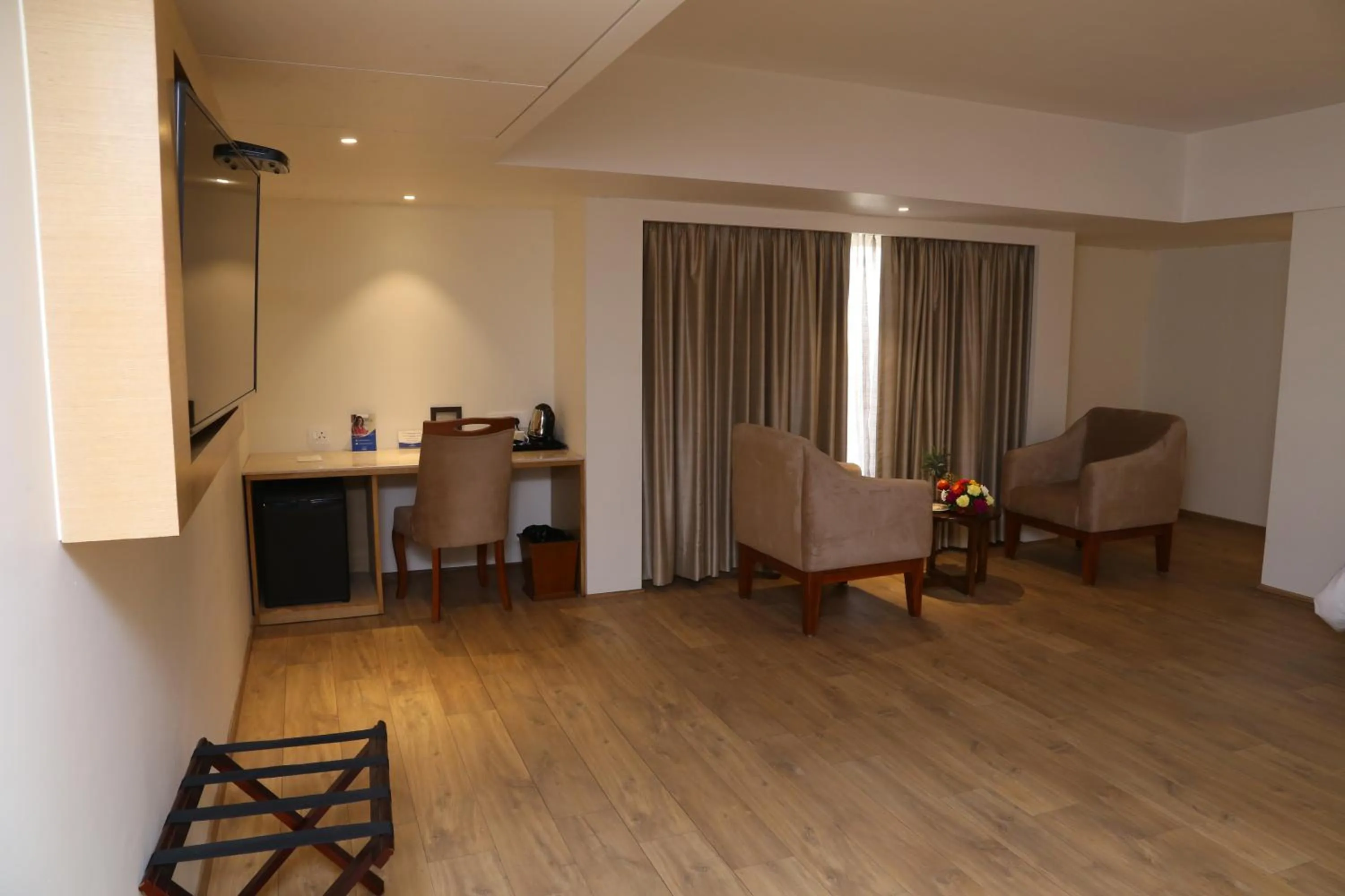 Seating area in Sarovar Portico Rivera Ahmedabad