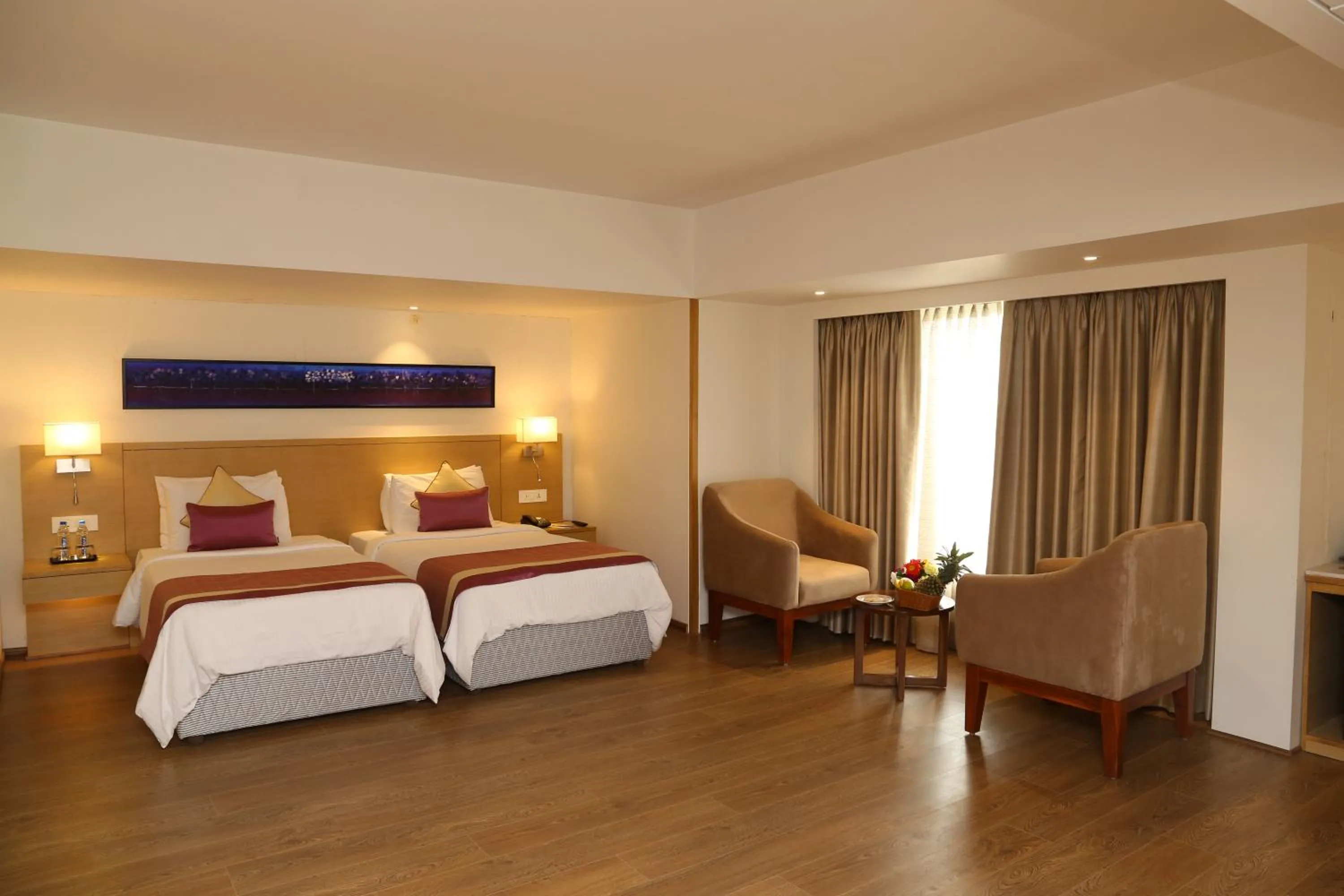 Bedroom, Bed in Sarovar Portico Rivera Ahmedabad