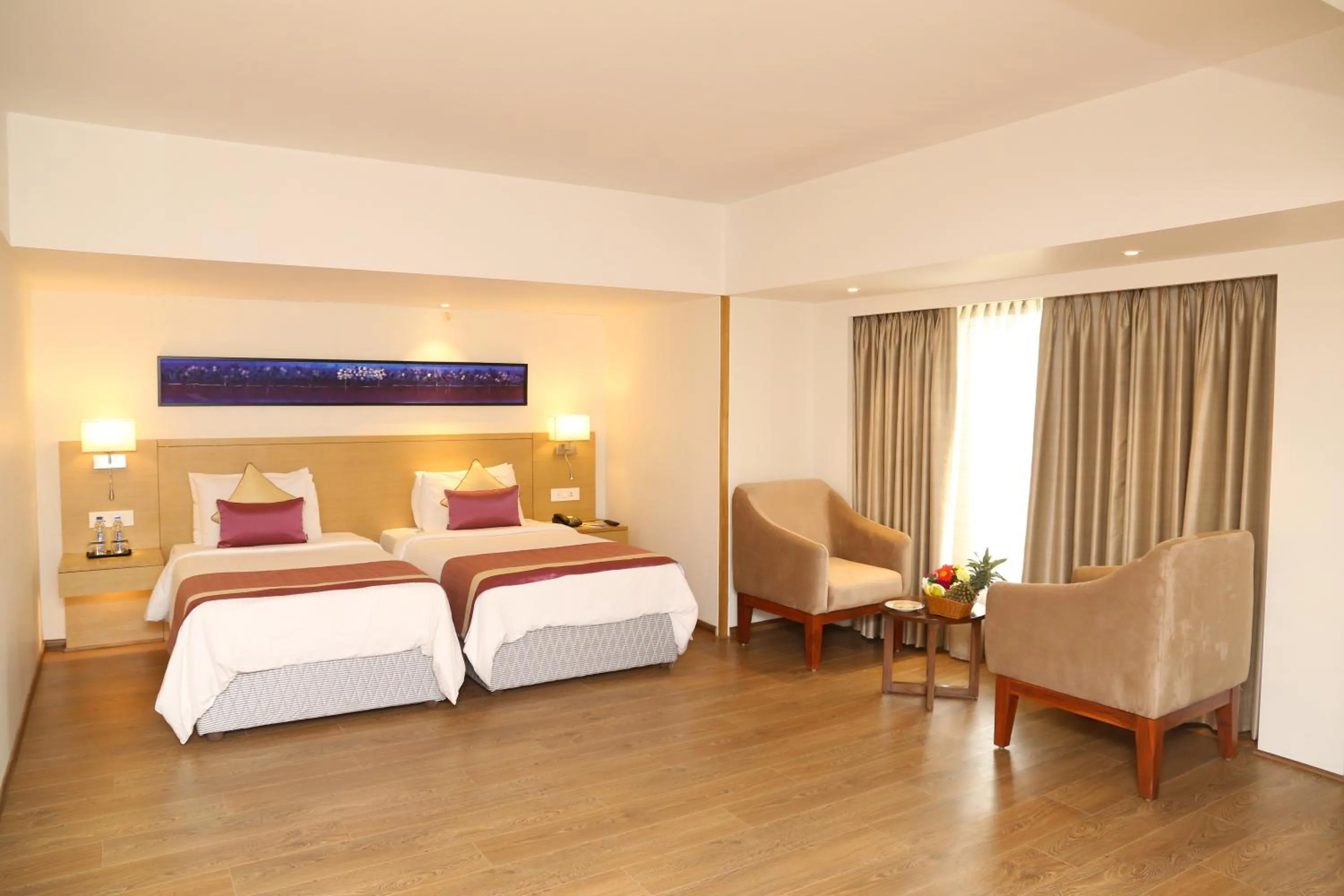 Bedroom, Bed in Sarovar Portico Rivera Ahmedabad
