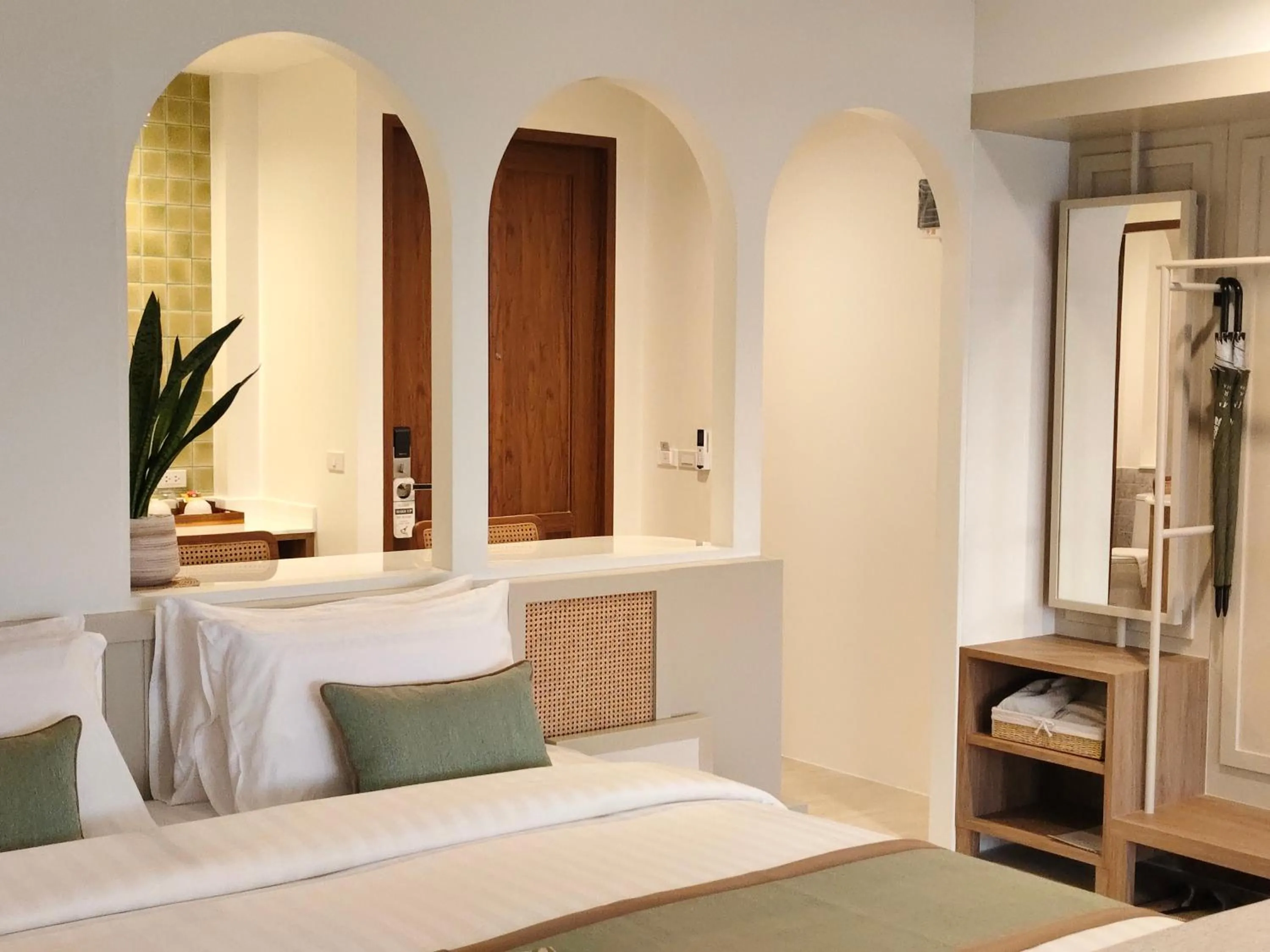 Bed in Baan Imm Sook Resort