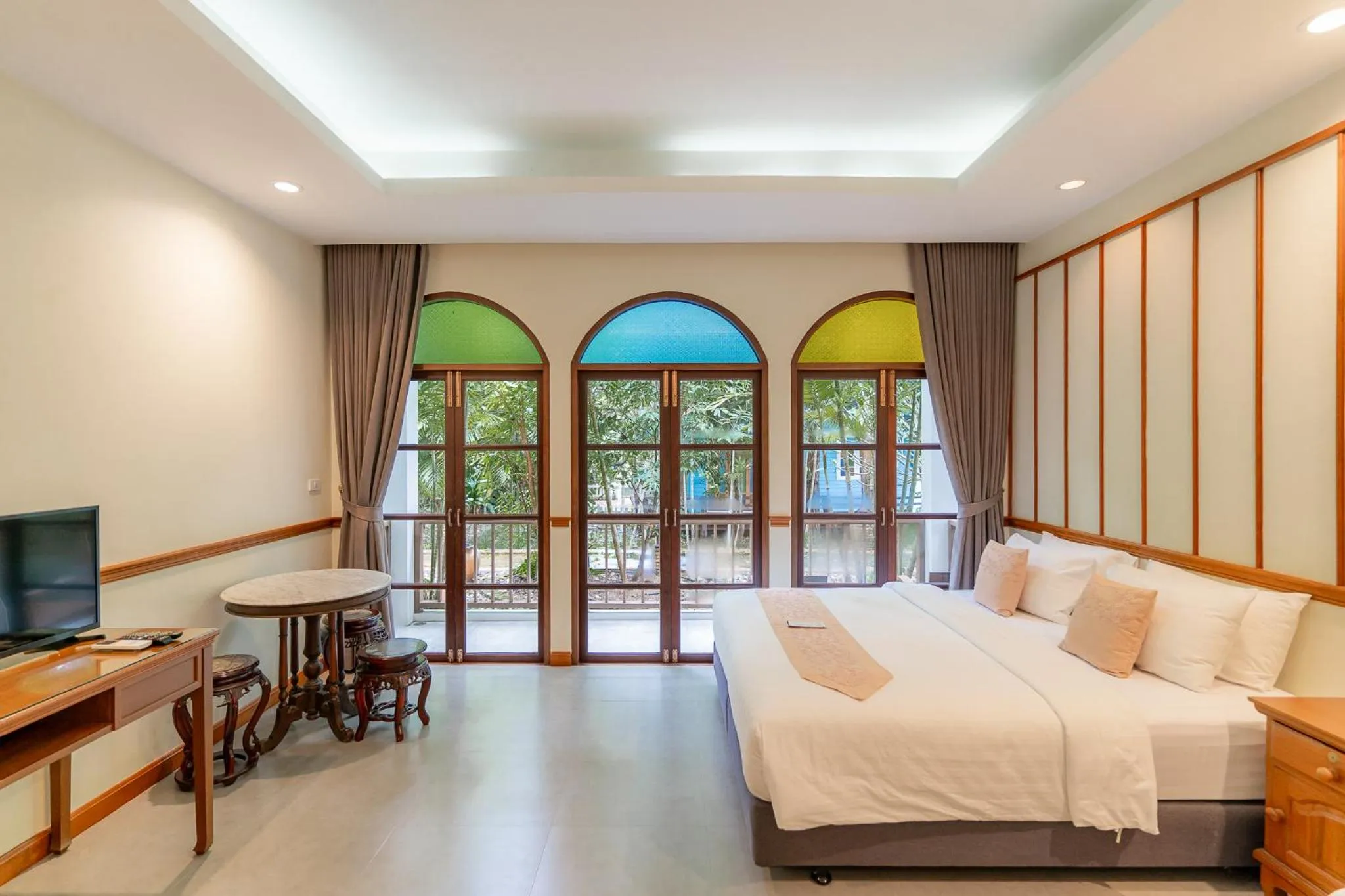 Bed in Baan Imm Sook Resort