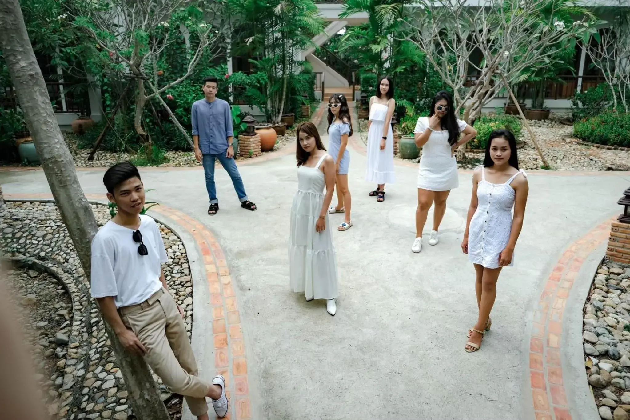 Inner courtyard view in Baan Imm Sook Resort Inner courtyard view in Baan Imm Sook Resort