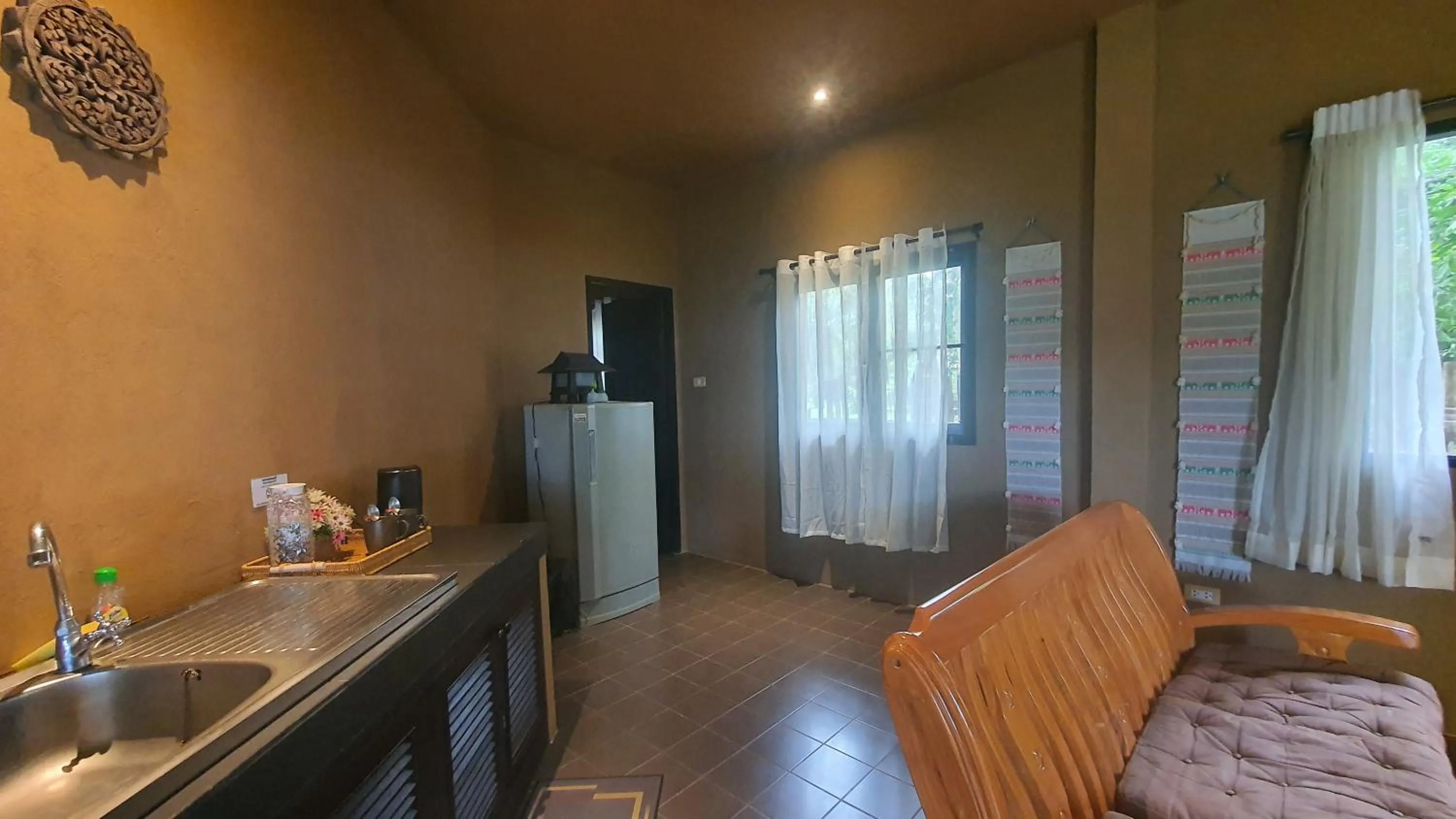 Living room in Melina Beach Front Bungalows