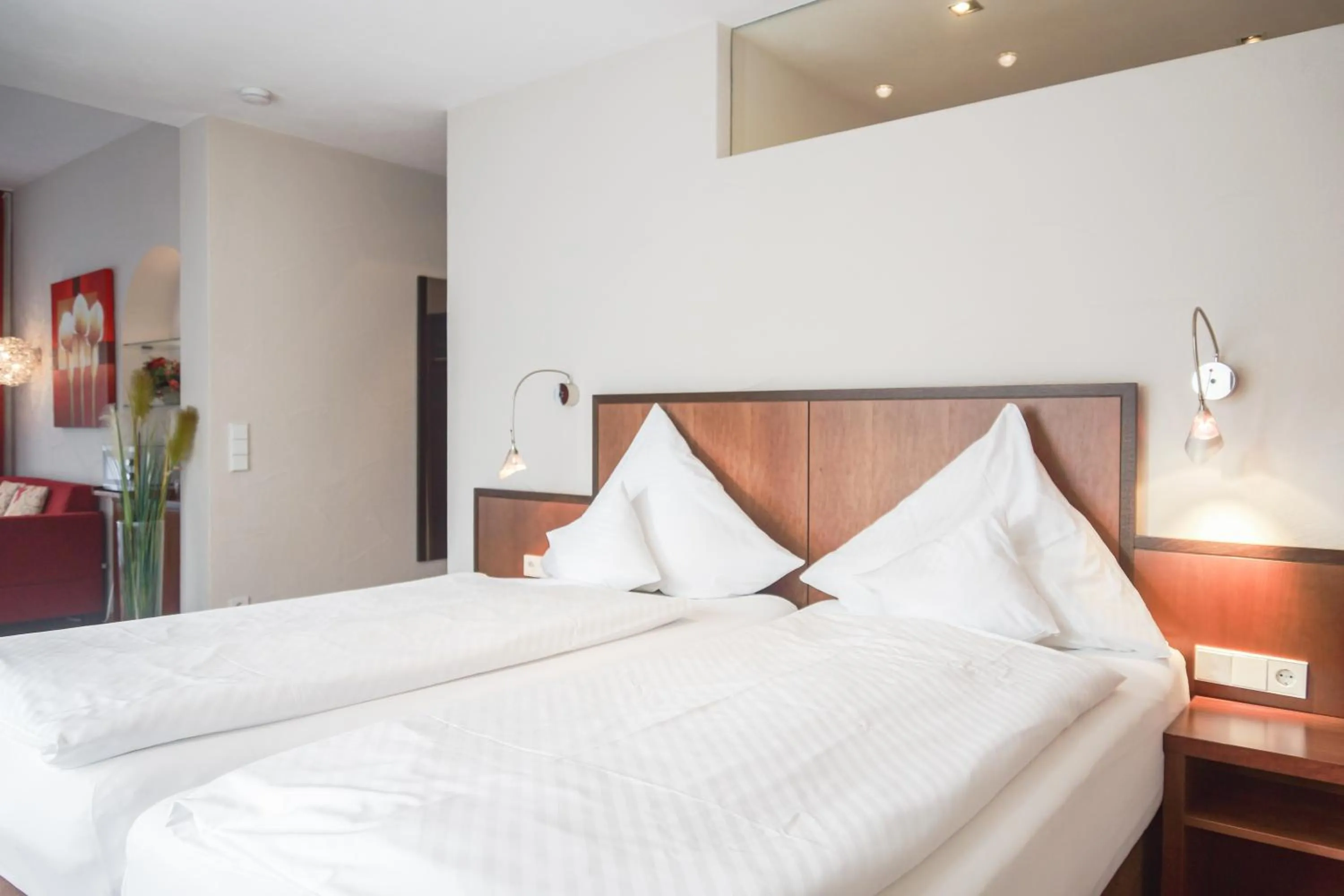 Bed in Hotel Garni in der Breite