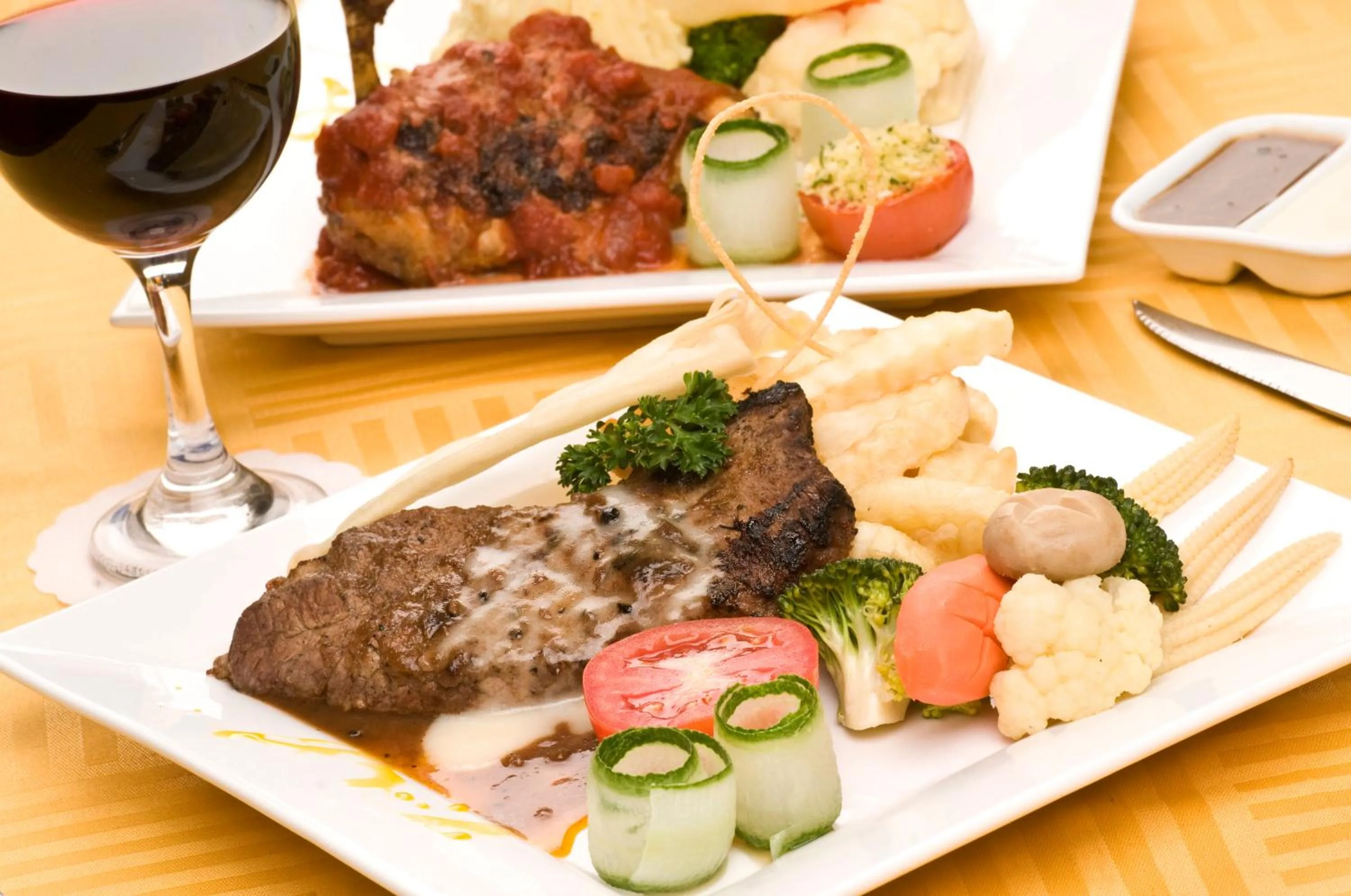 Food close-up in Golden View Hotel