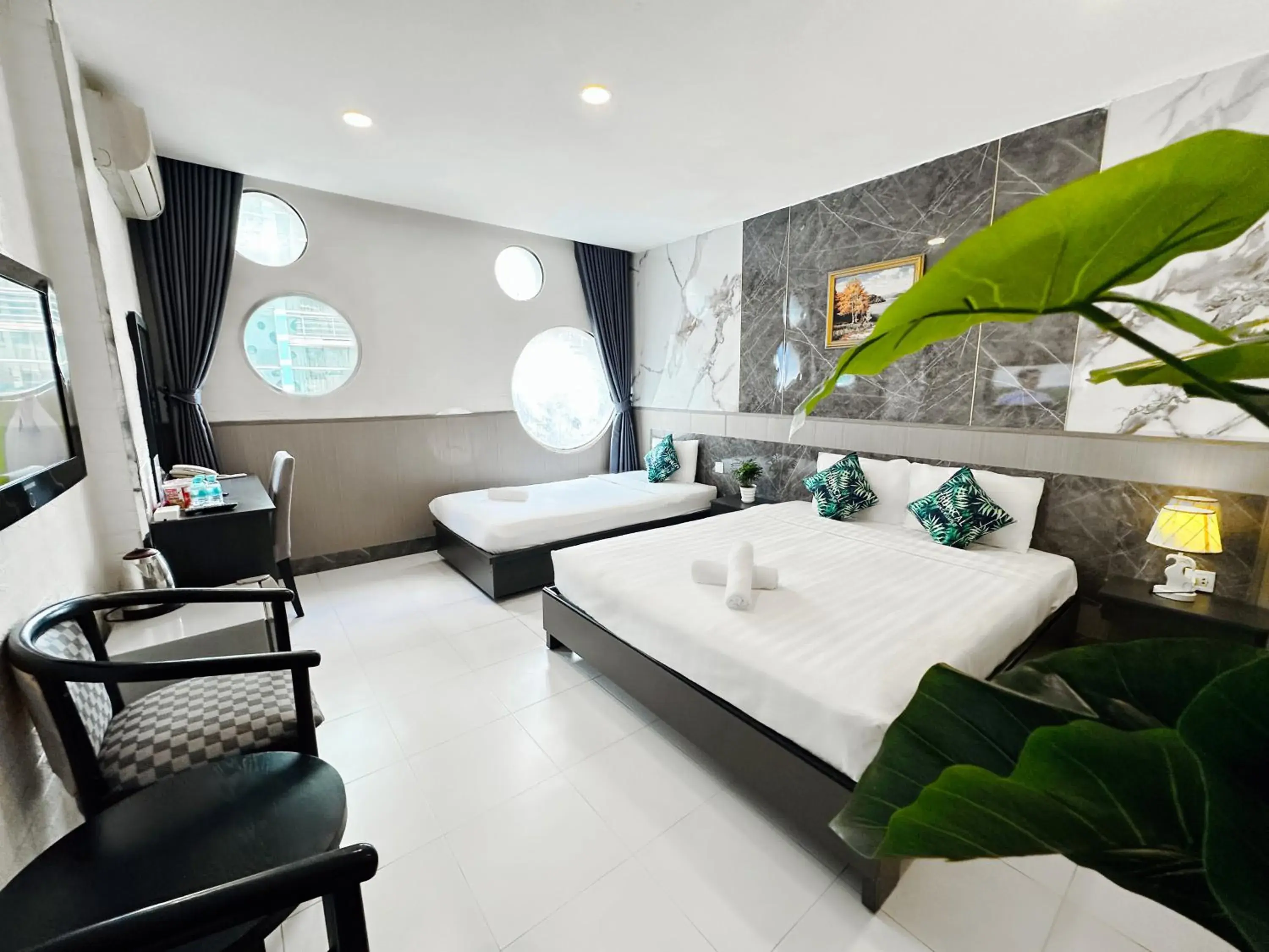 View (from property/room), Bed in Centana Ben Thanh Hotel View (from property/room), Bed in Centana Ben Thanh Hotel