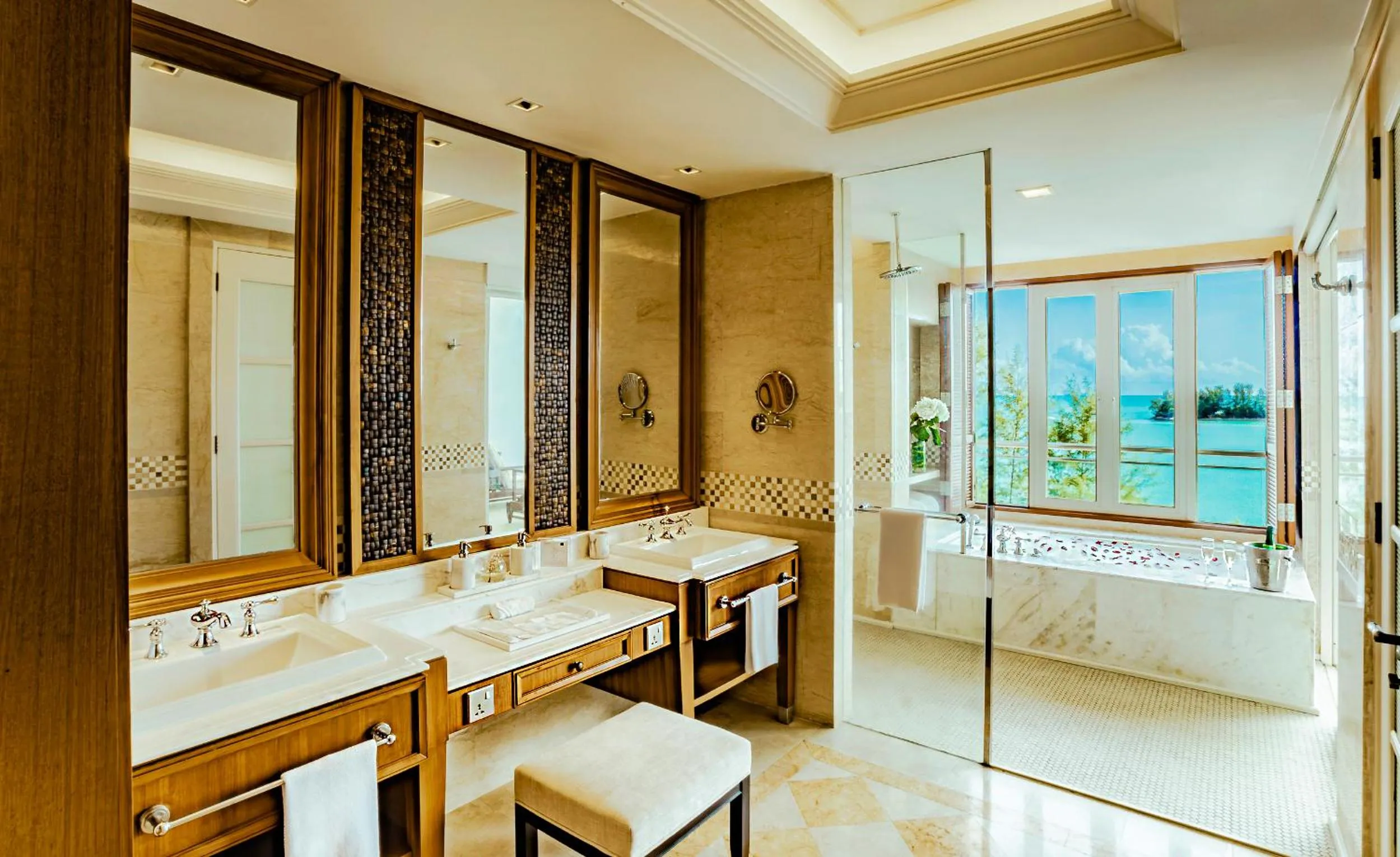 Bathroom, Bed in The Danna Langkawi - A Member of Small Luxury Hotels of the World