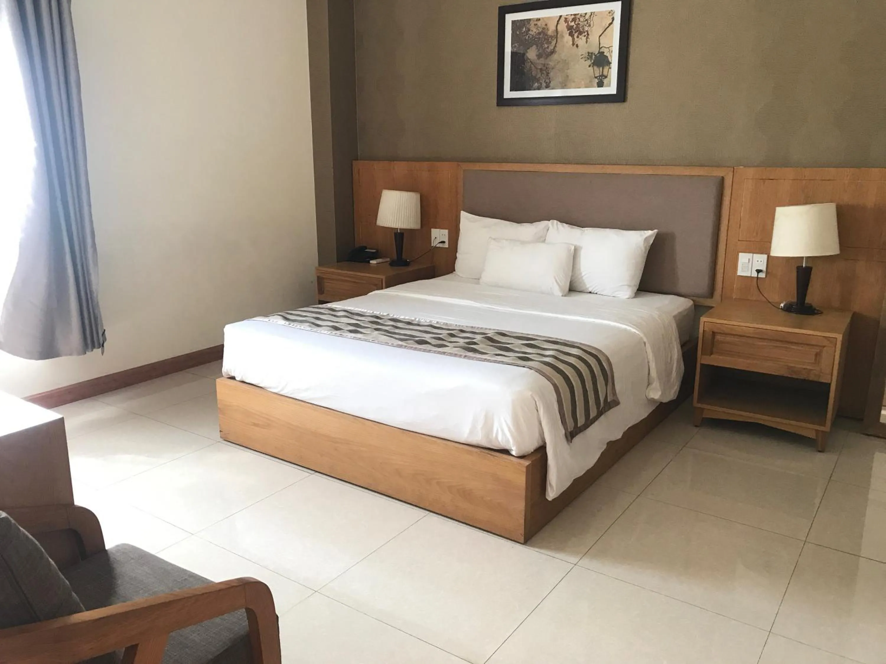 Bed in Elegant Hotel