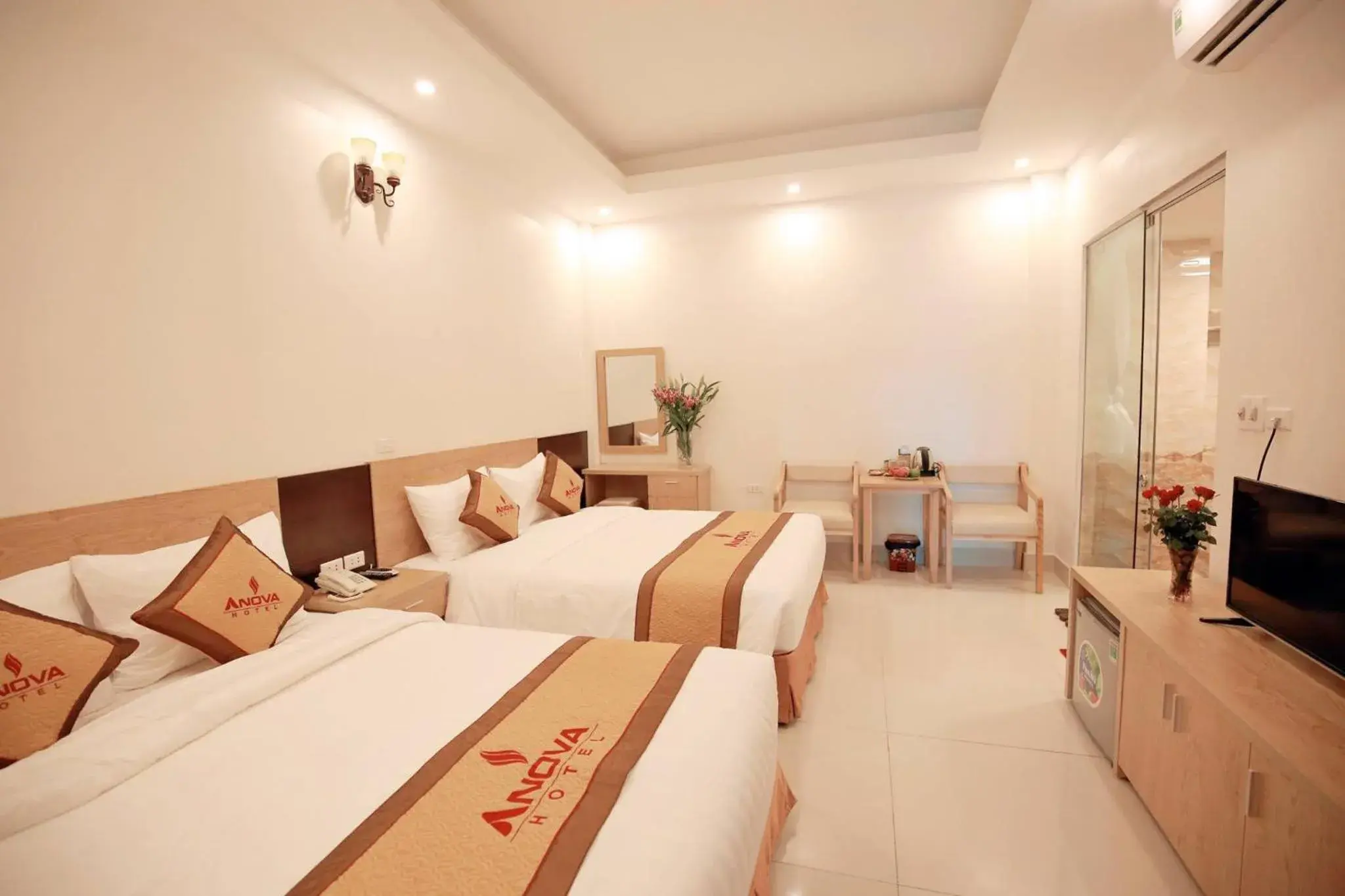 Bed in AVS Noibai Hotel Bed in AVS Noibai Hotel