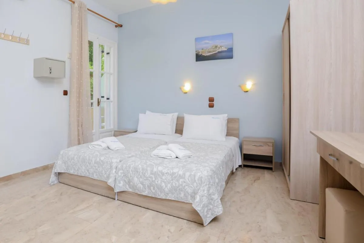 Bed in Marina Apartments, Agios Gordios Corfu