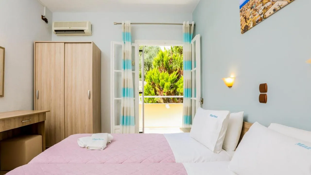 Bed in Marina Apartments, Agios Gordios Corfu