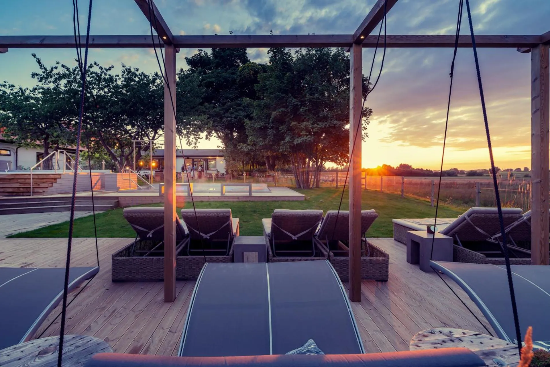 Patio in Hotell Mossbylund