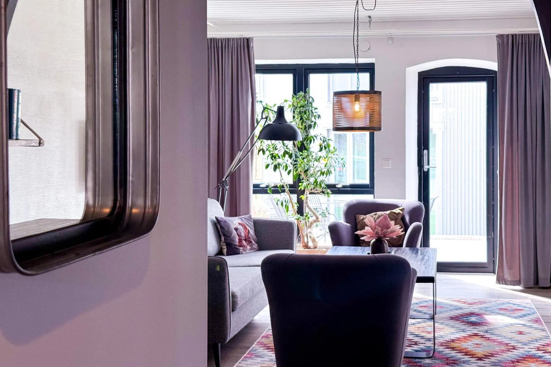 Living room in Hotell Mossbylund