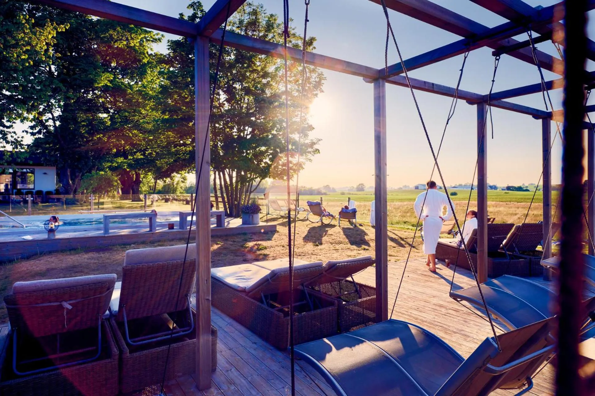 Swimming pool in Hotell Mossbylund