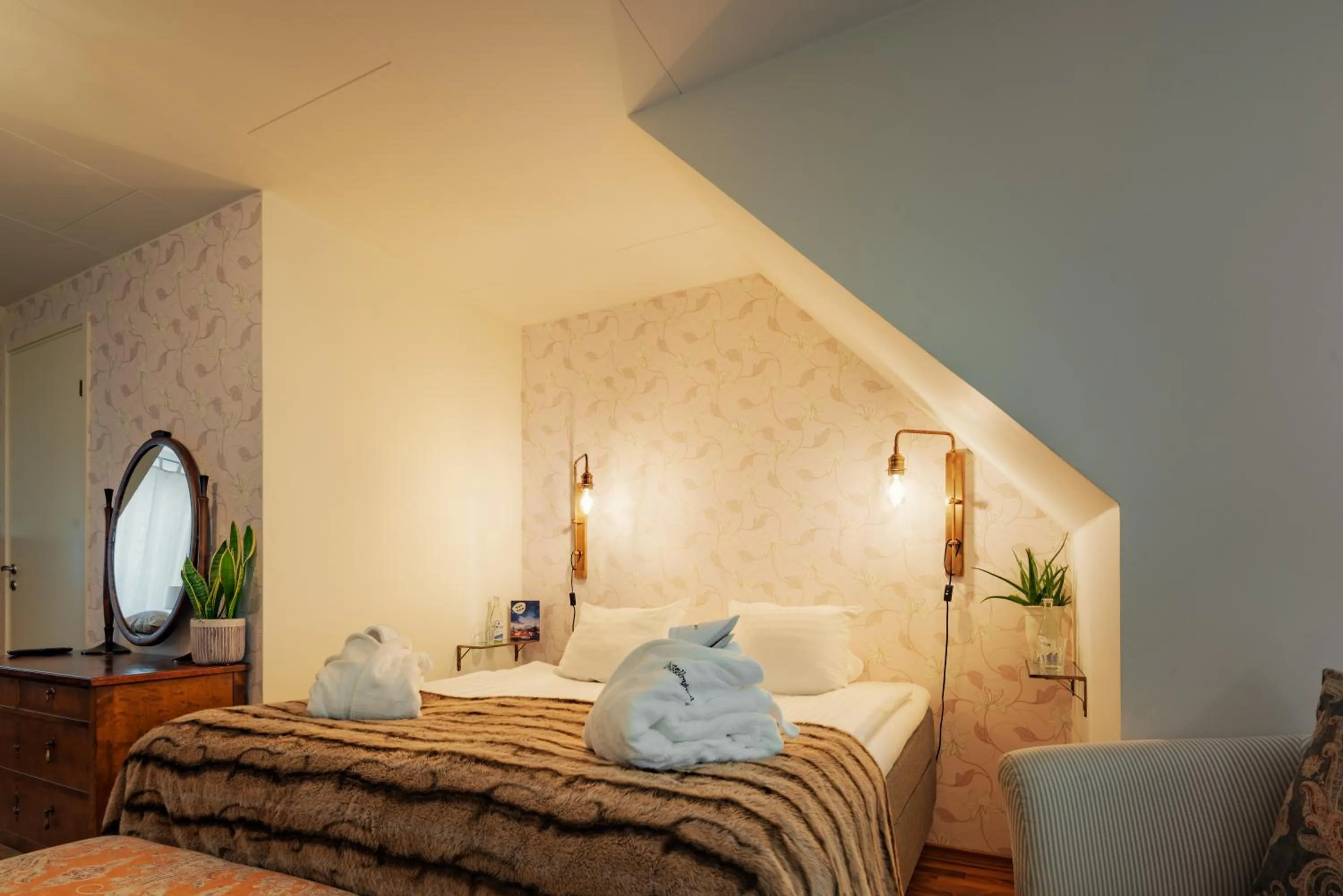 Bed in Hotell Mossbylund