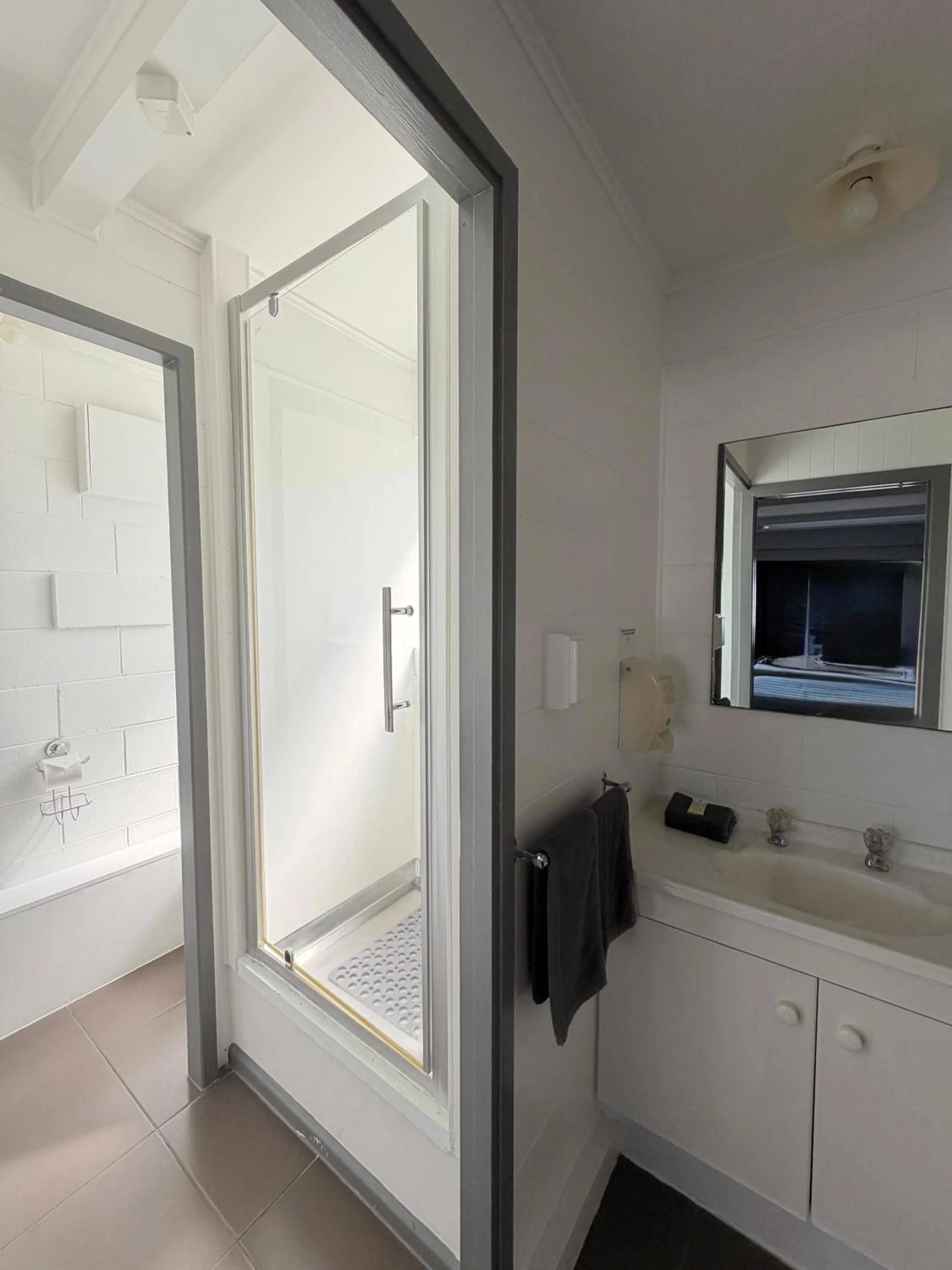 Bathroom in Central Court Motel