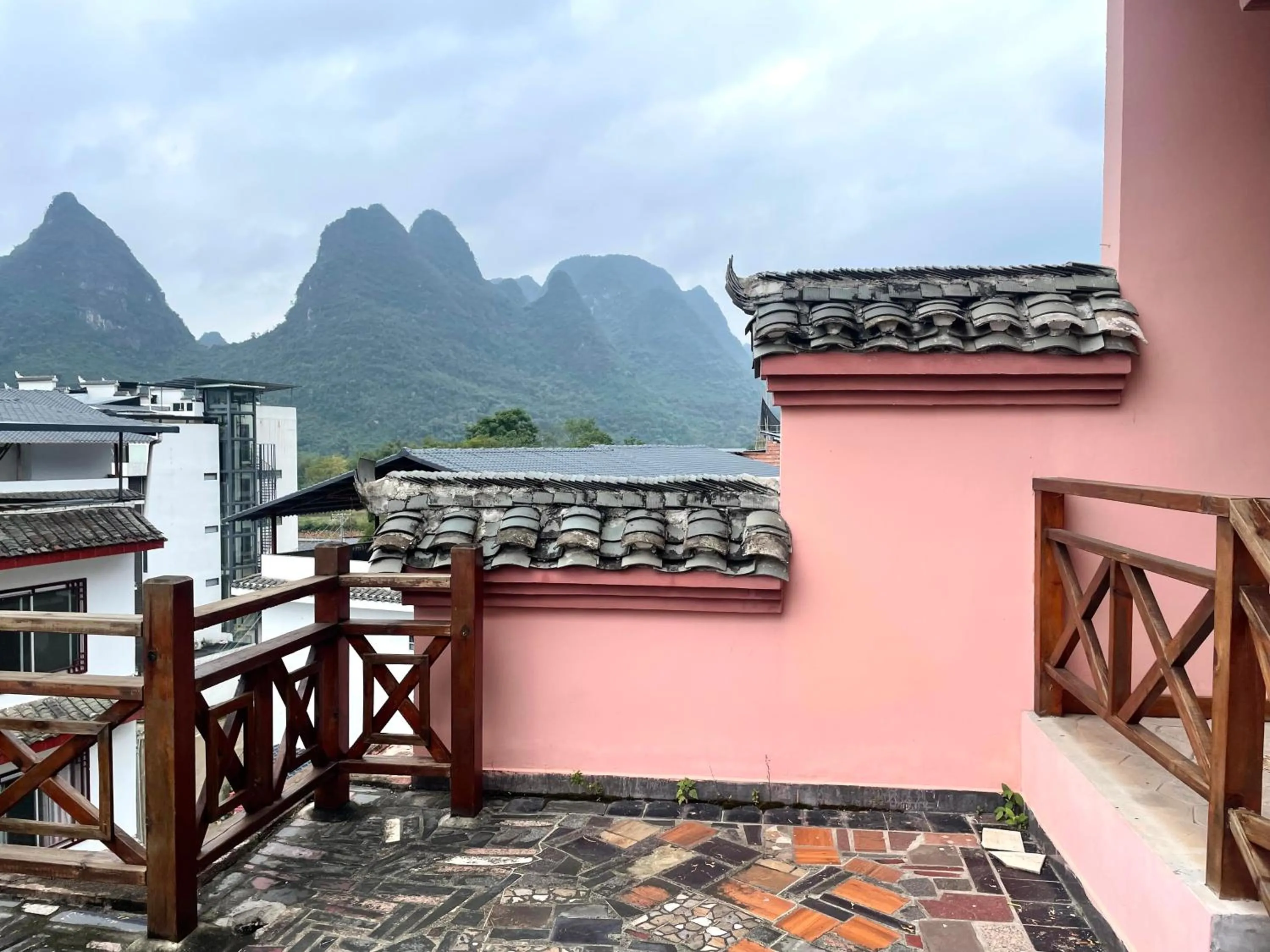 Balcony/Terrace in Yangshuo Xiao Long River Hotel