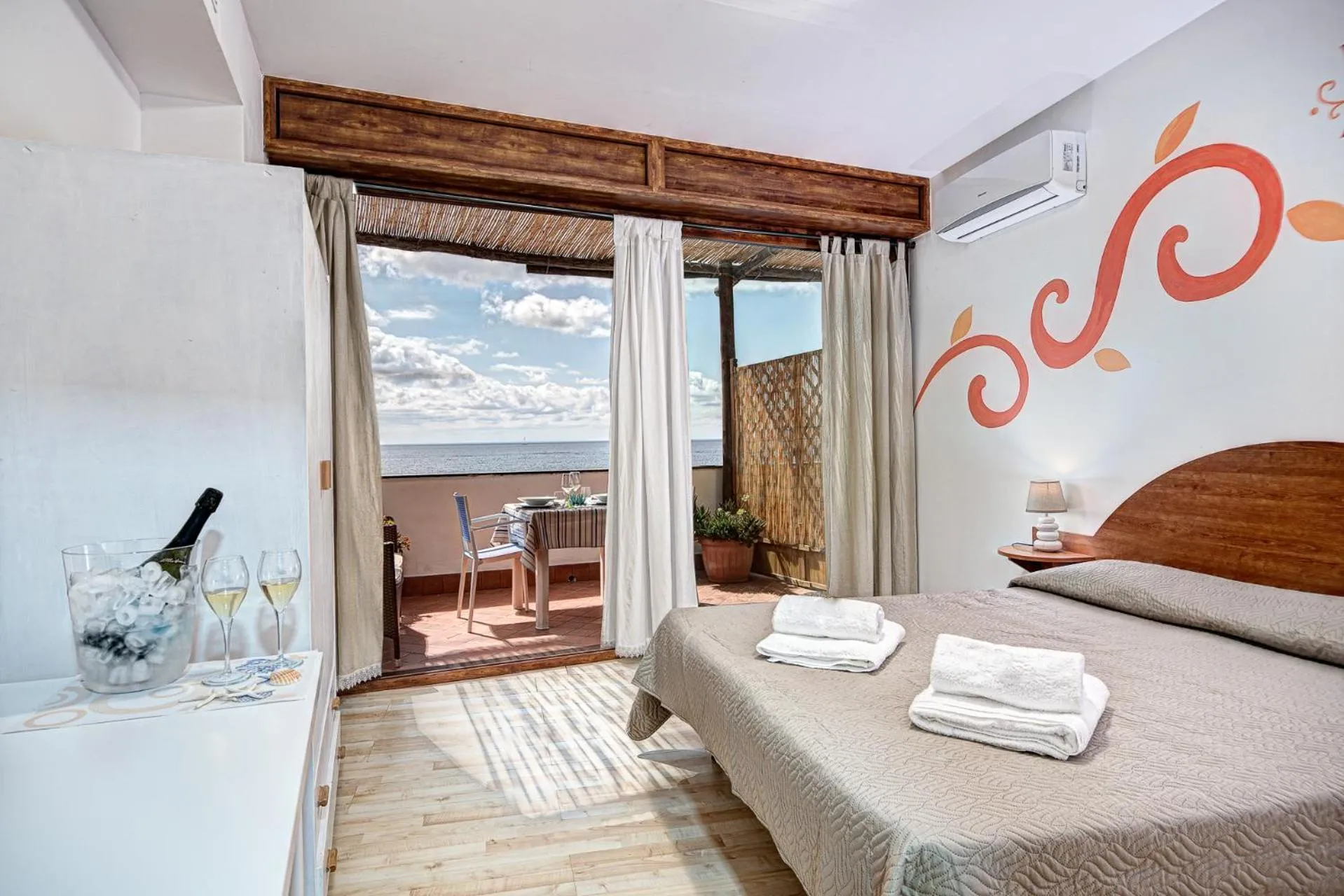 Bed in Belmare Residence on the beach