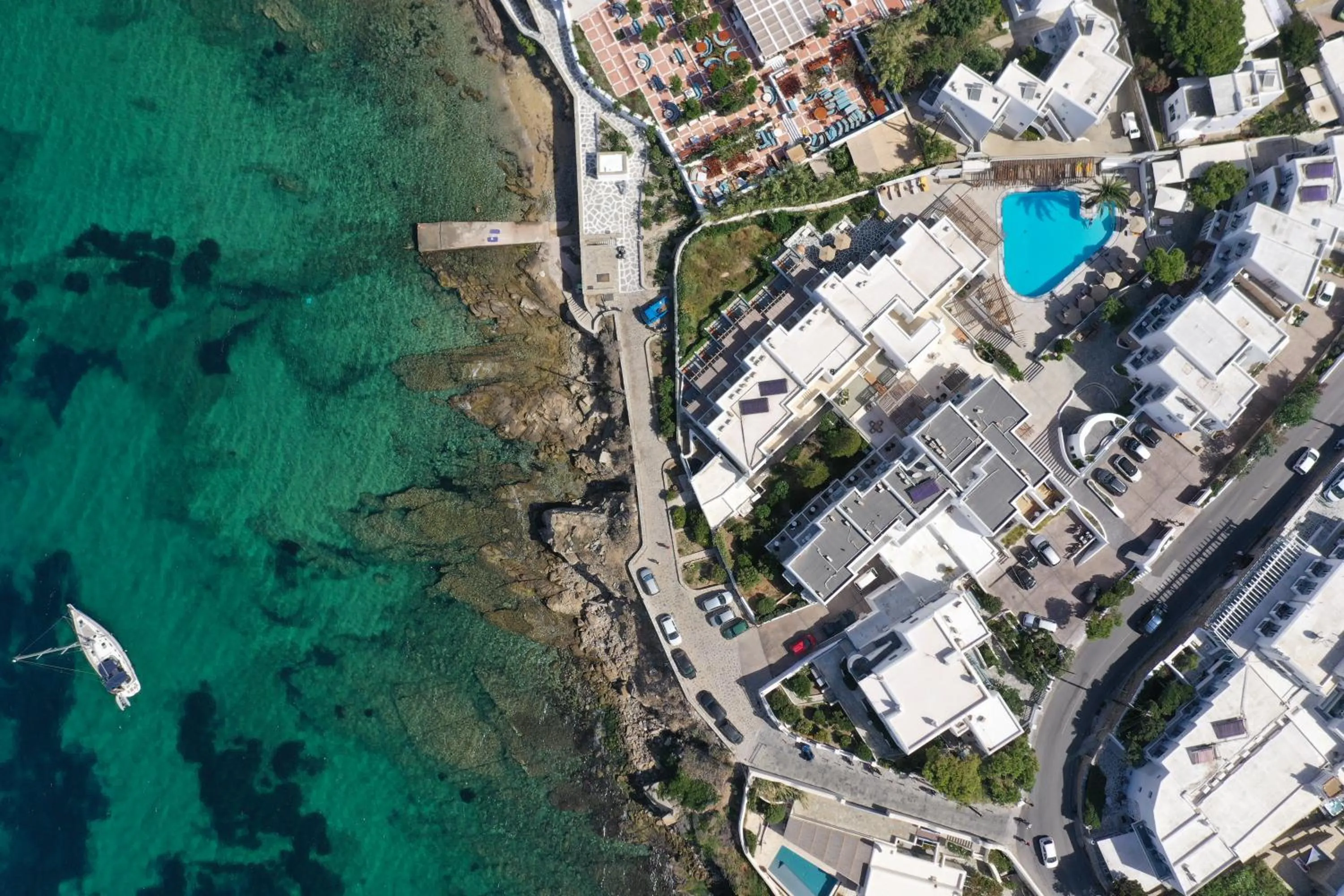 Property building in Poseidon Hotel Suites