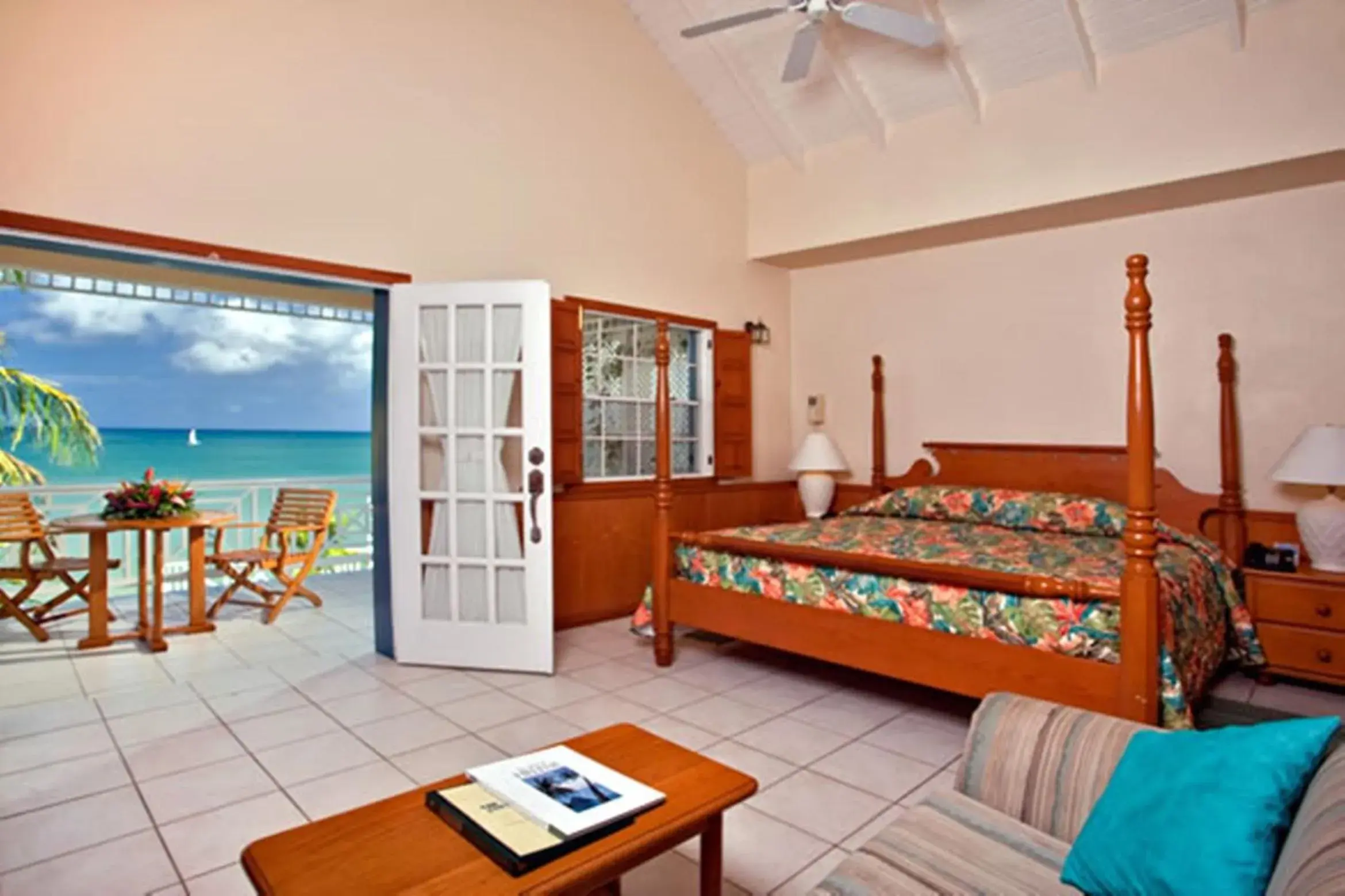 Balcony/Terrace, Bed in Villa Beach Cottages Balcony/Terrace, Bed in Villa Beach Cottages