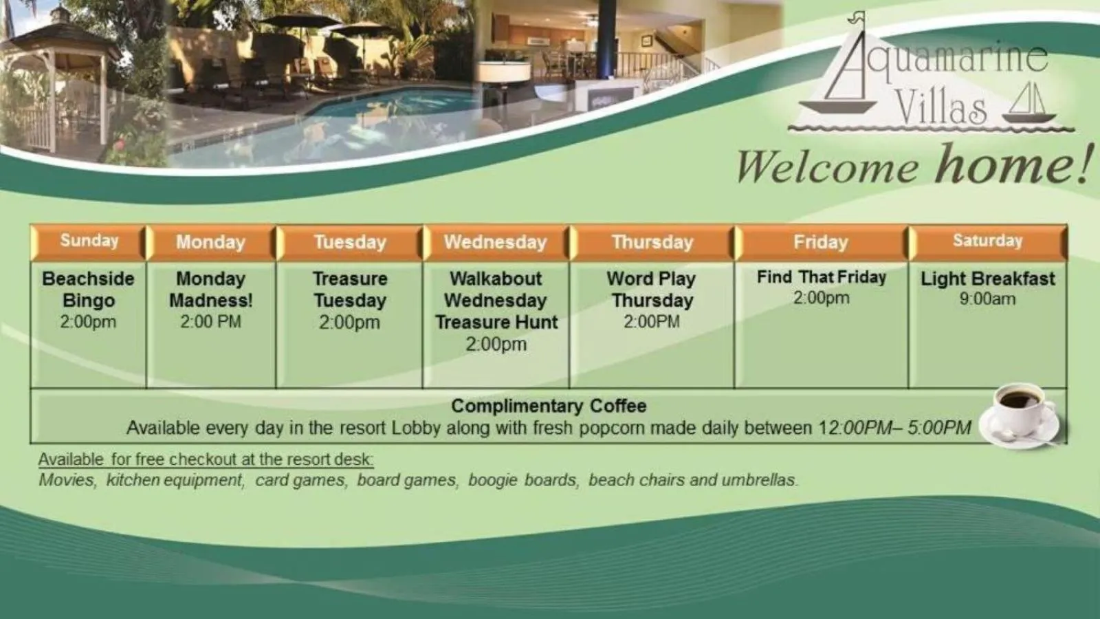 Activities in Aquamarine Villas