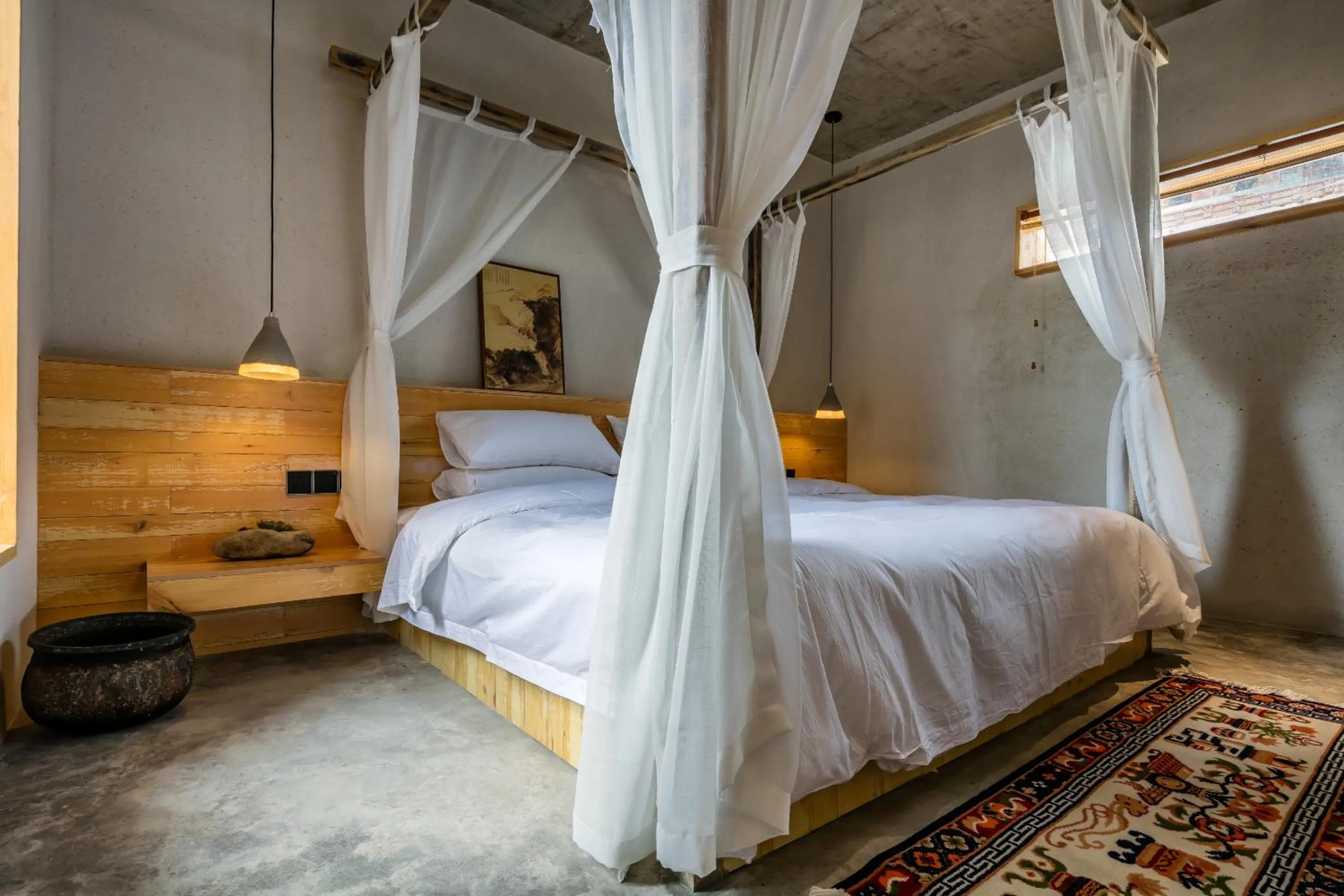 Bed in Shangri-La Karesansui Hotel