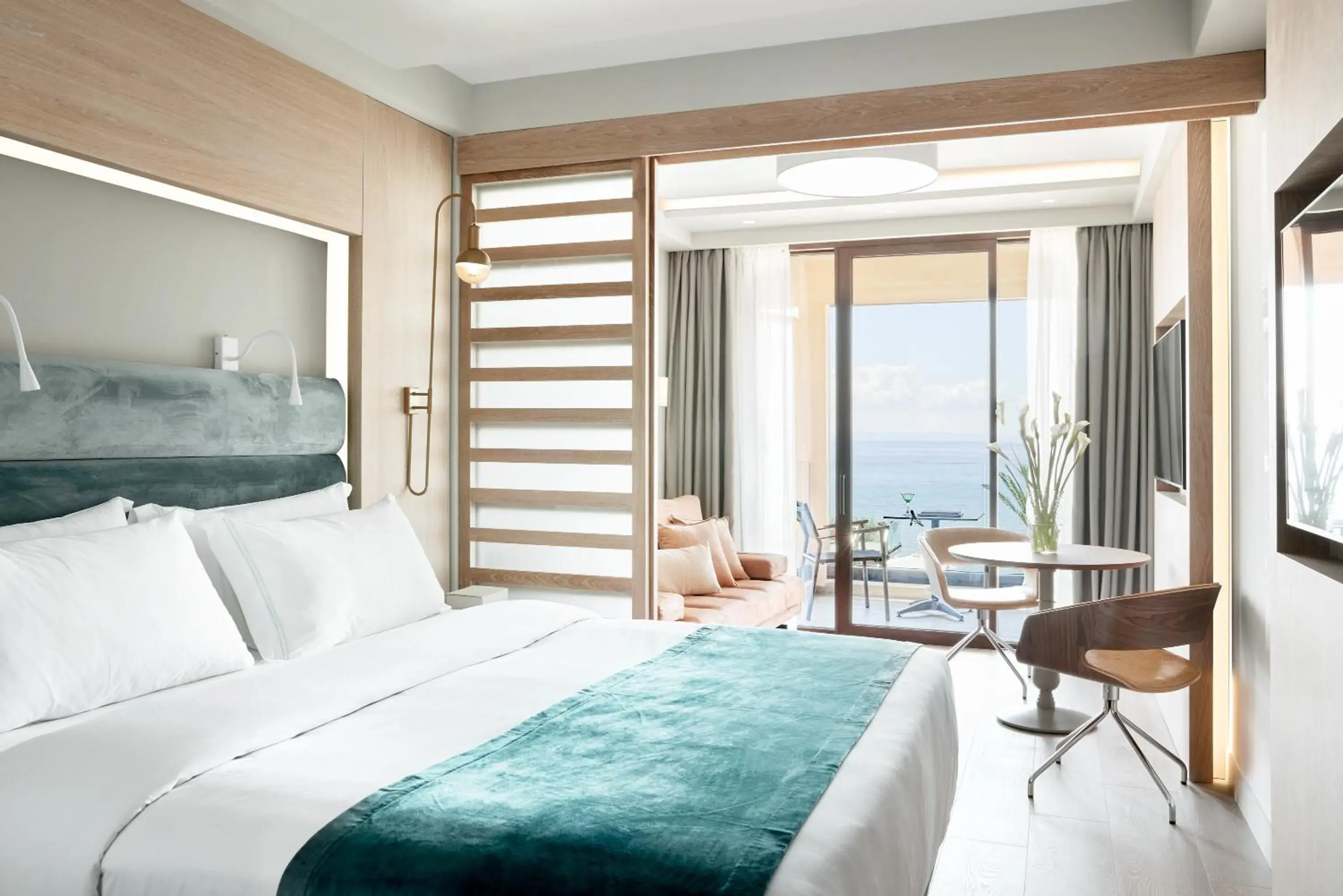 Garden view, Bed in Anthemus Sea Beach Hotel and Spa Garden view, Bed in Anthemus Sea Beach Hotel and Spa