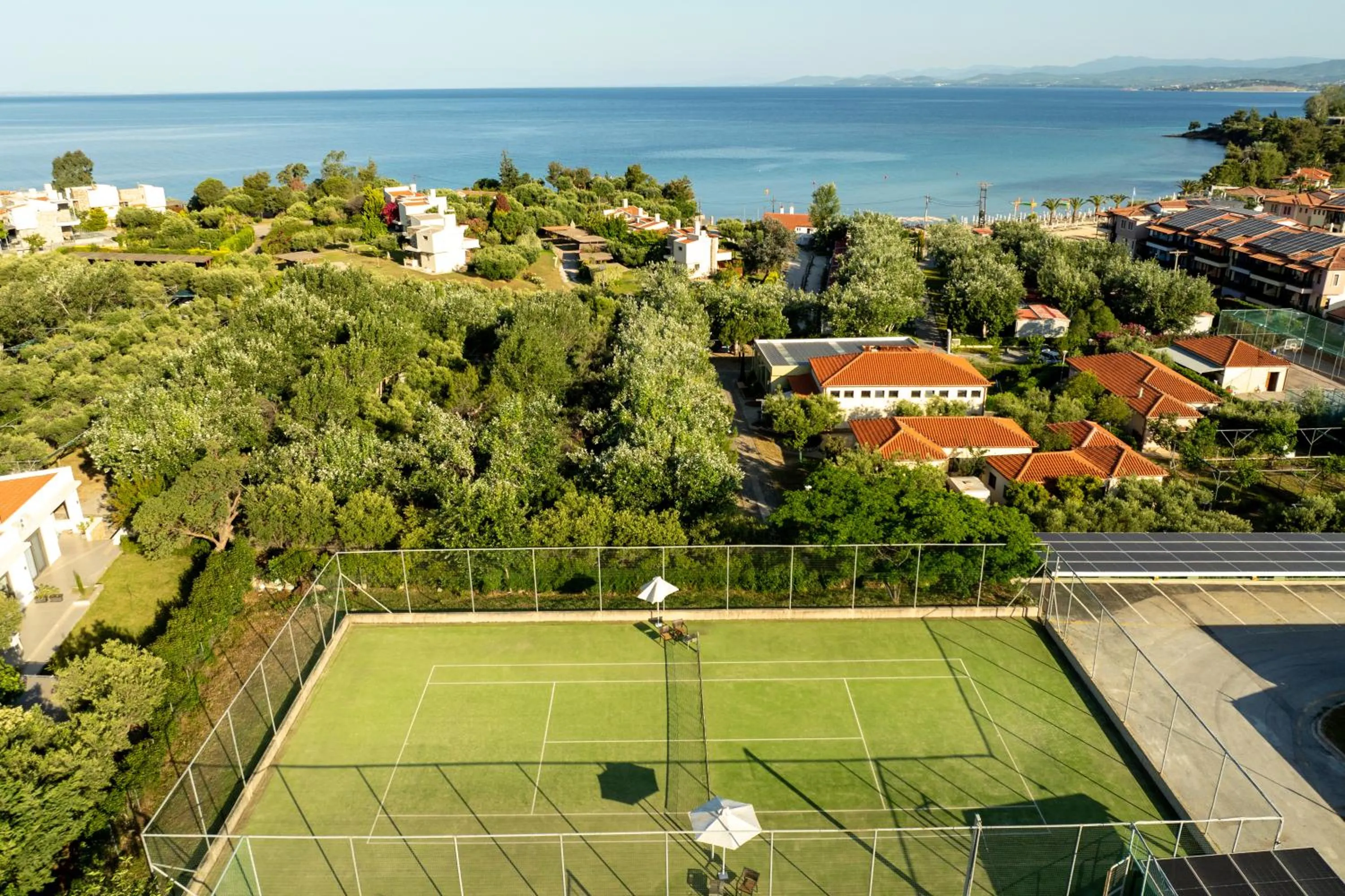 Tennis court in Anthemus Sea Beach Hotel and Spa