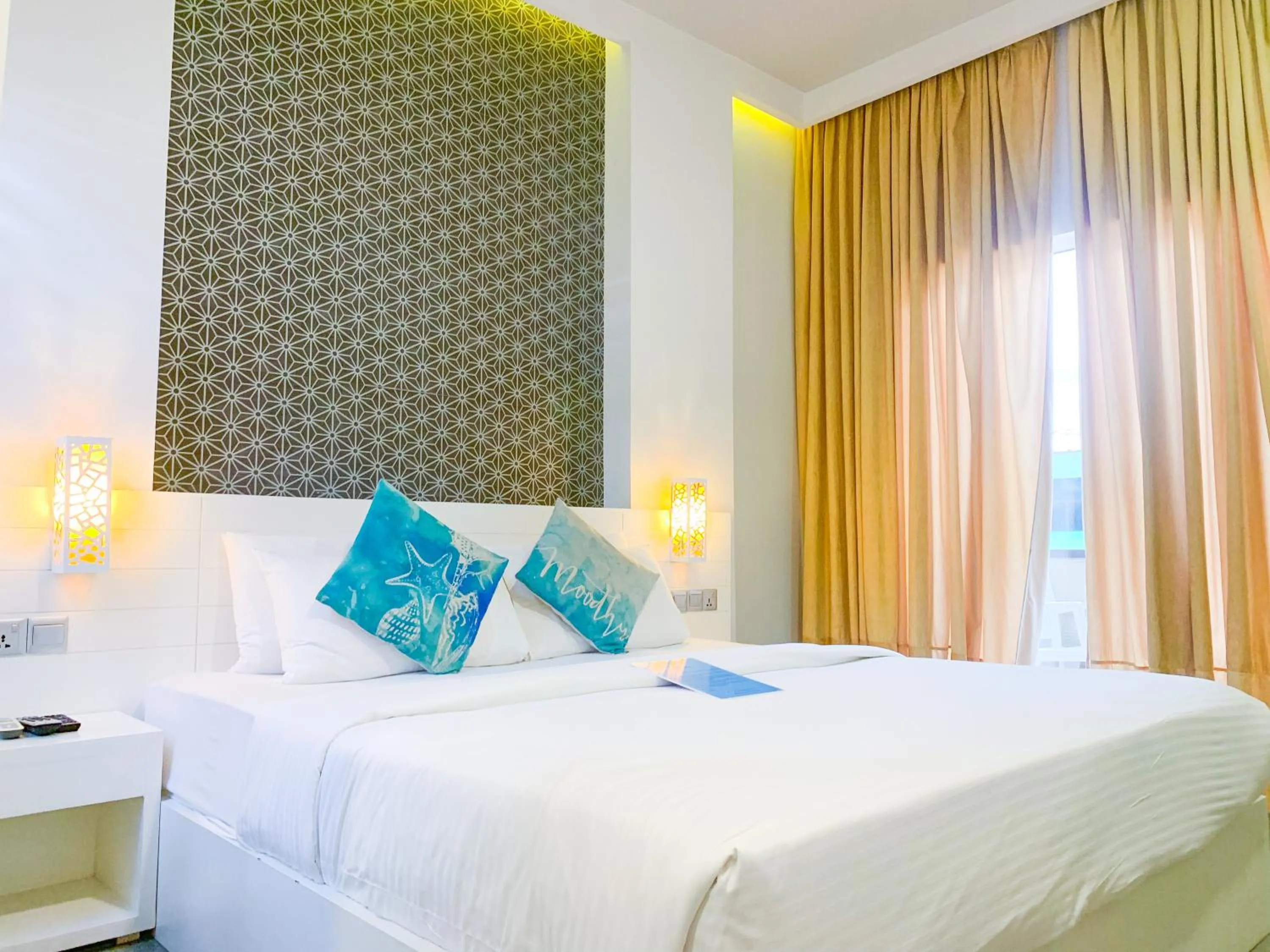 Bed in Velana Beach Hotel Maldives