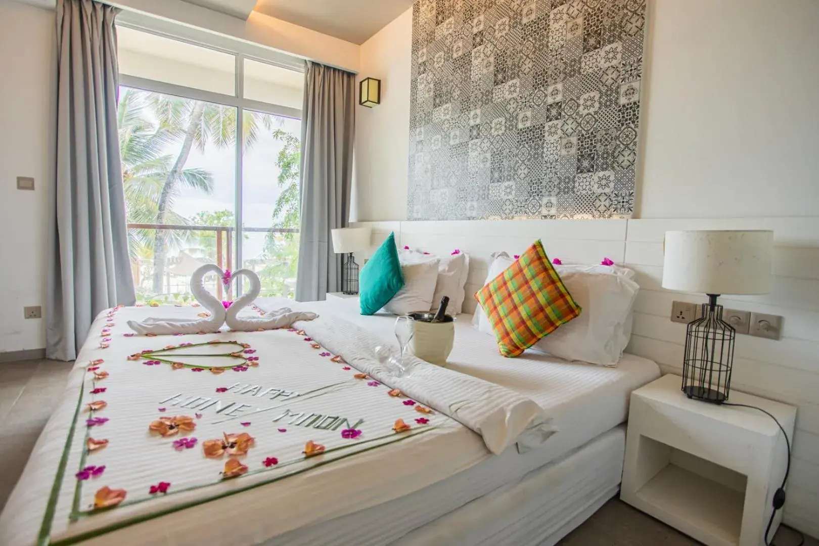 Bed in Velana Beach Hotel Maldives Bed in Velana Beach Hotel Maldives