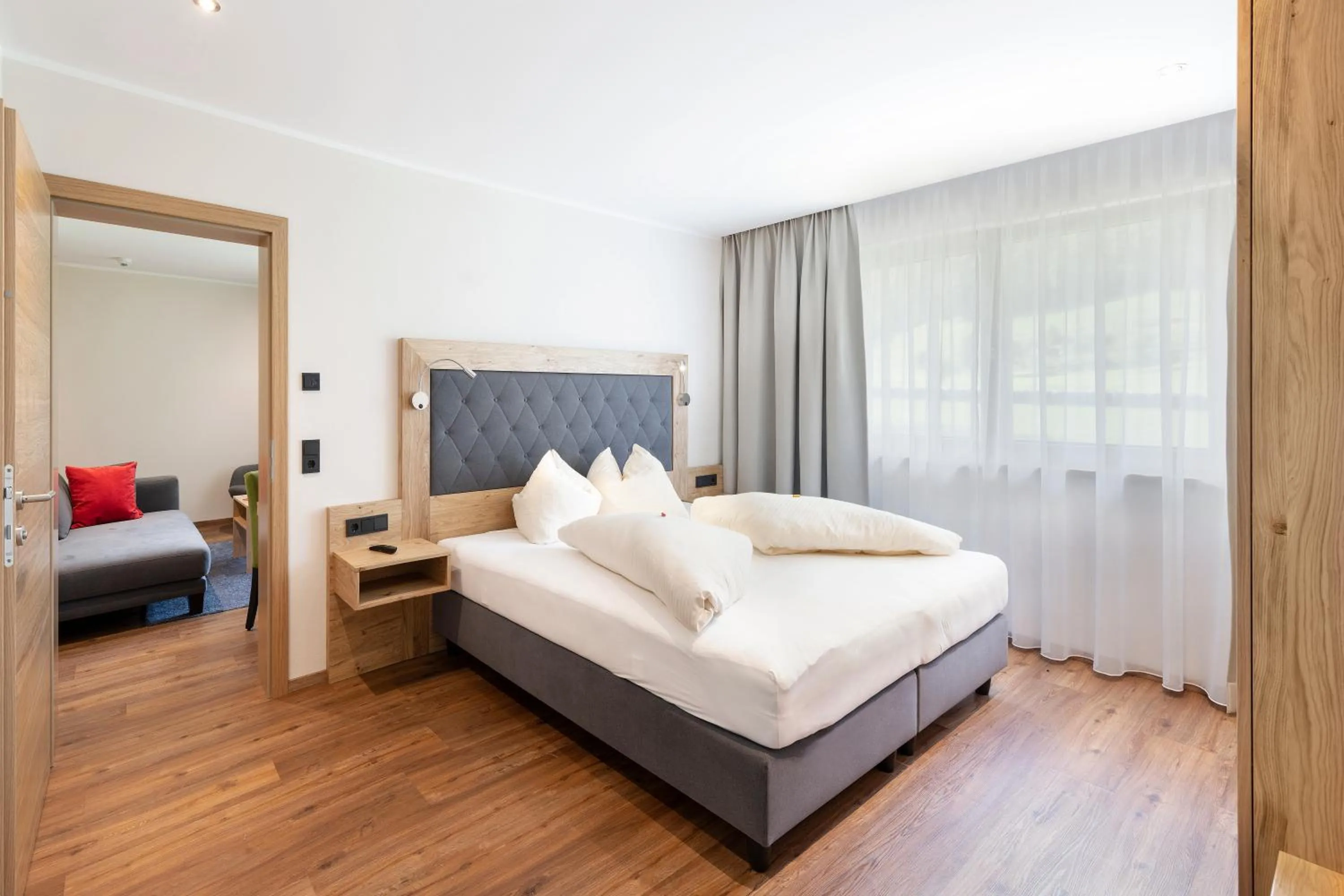 Bedroom, Bed in Golf- und Sporthotel Moarhof