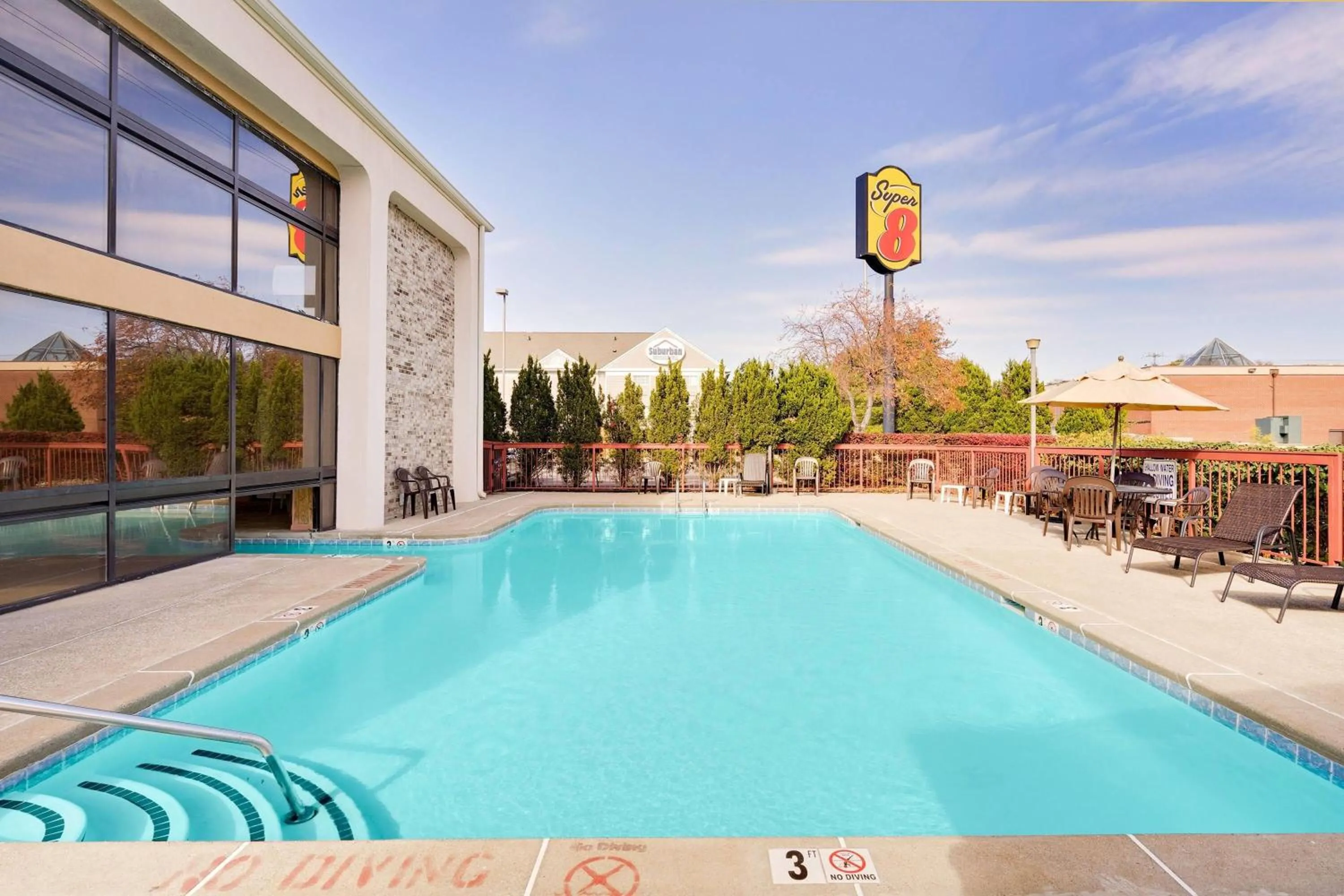 Pool view in Super 8 by Wyndham Hermitage Nashville