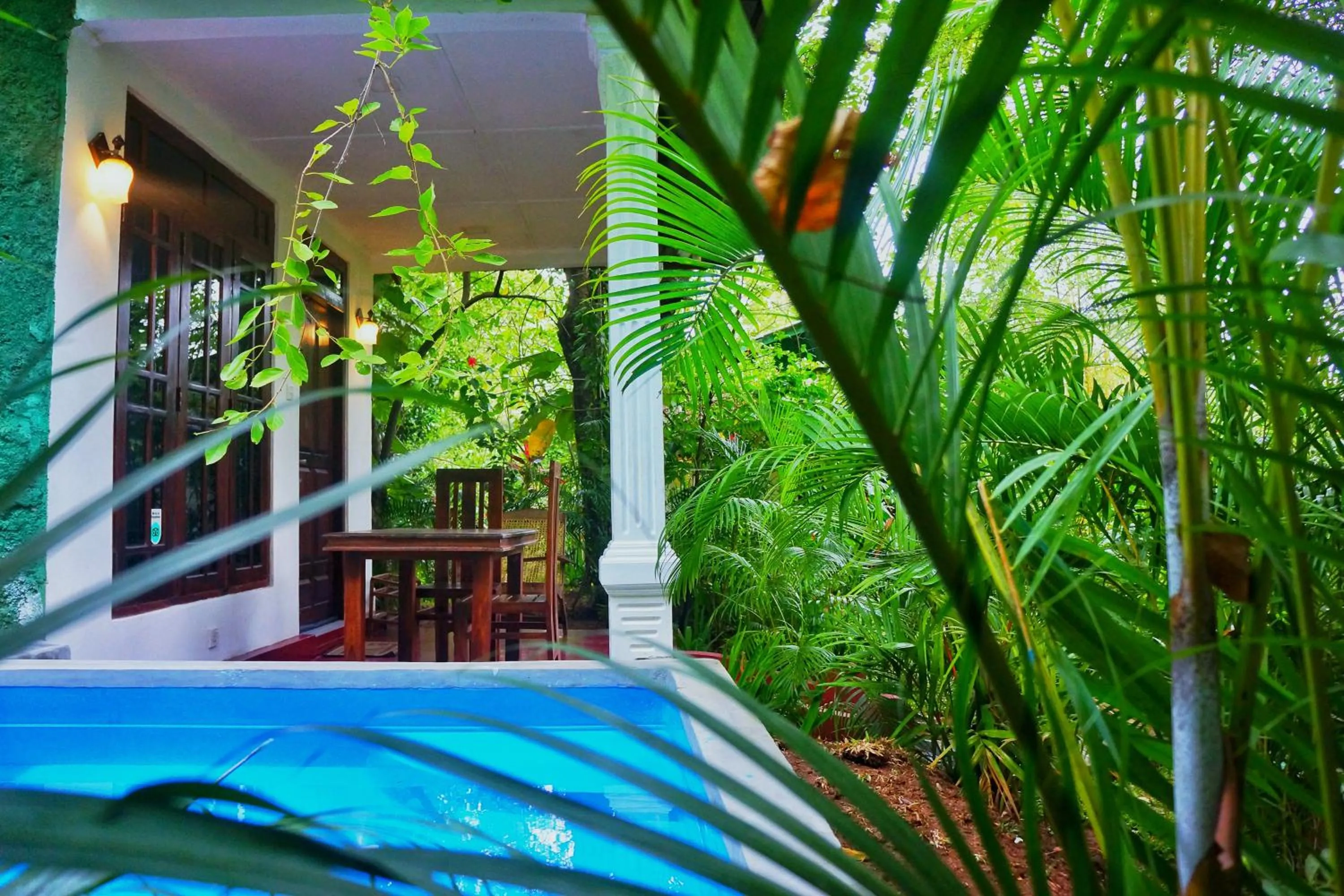 Swimming pool in Sunrise Cottage