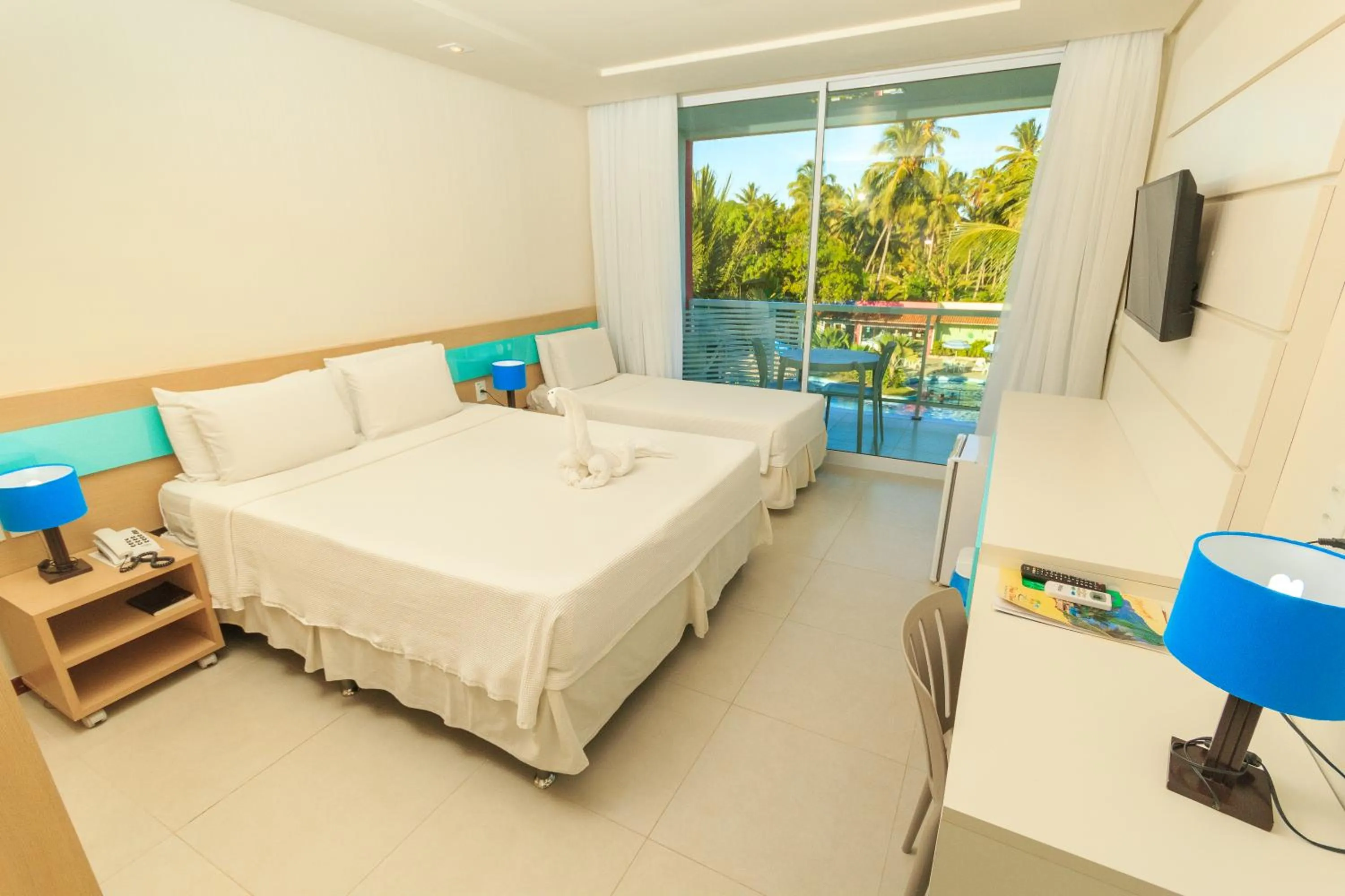Balcony/Terrace, Bed in Praia Dourada Resort Maragogi