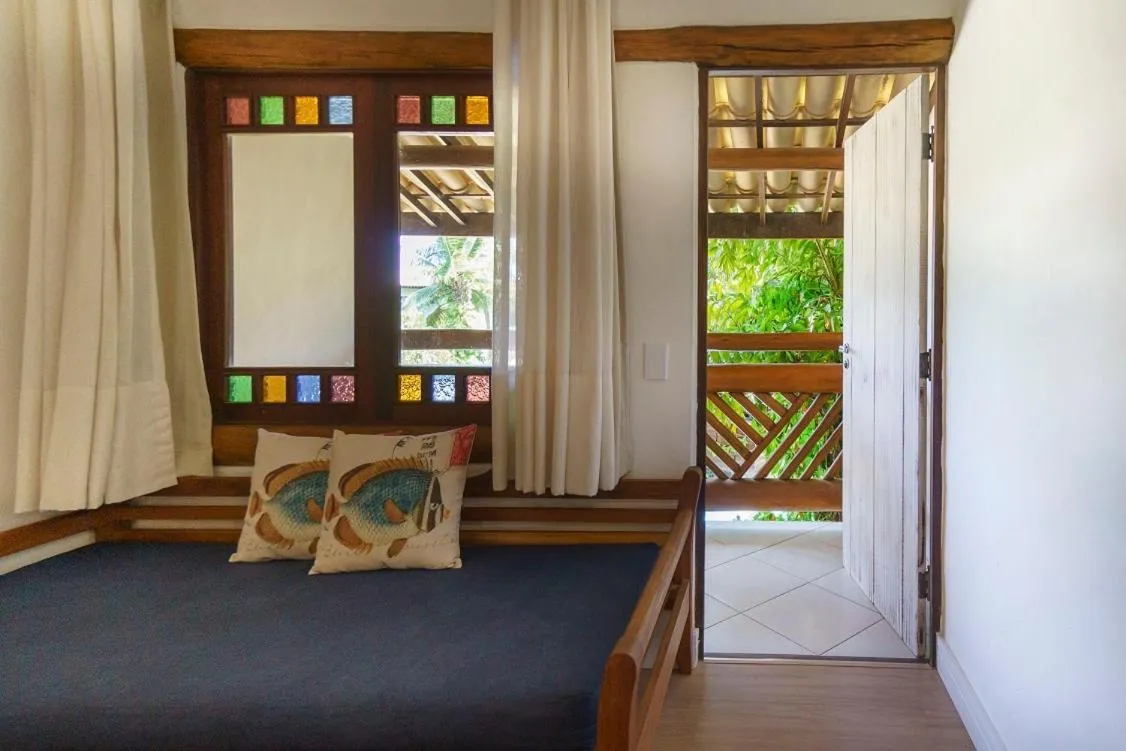 Balcony/Terrace, Bed in Hotel Via dos Corais