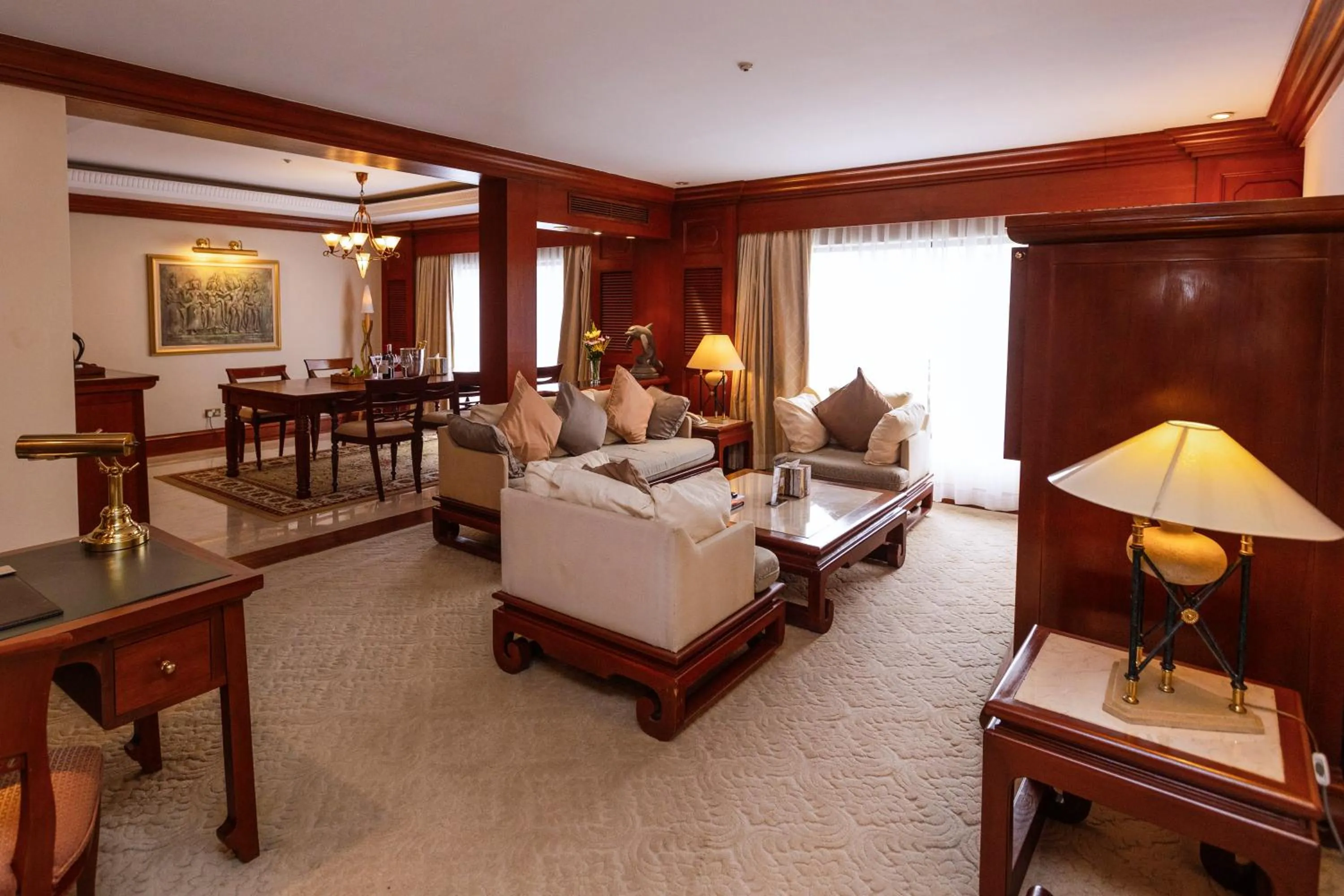 Living room in Hotel Cambodiana