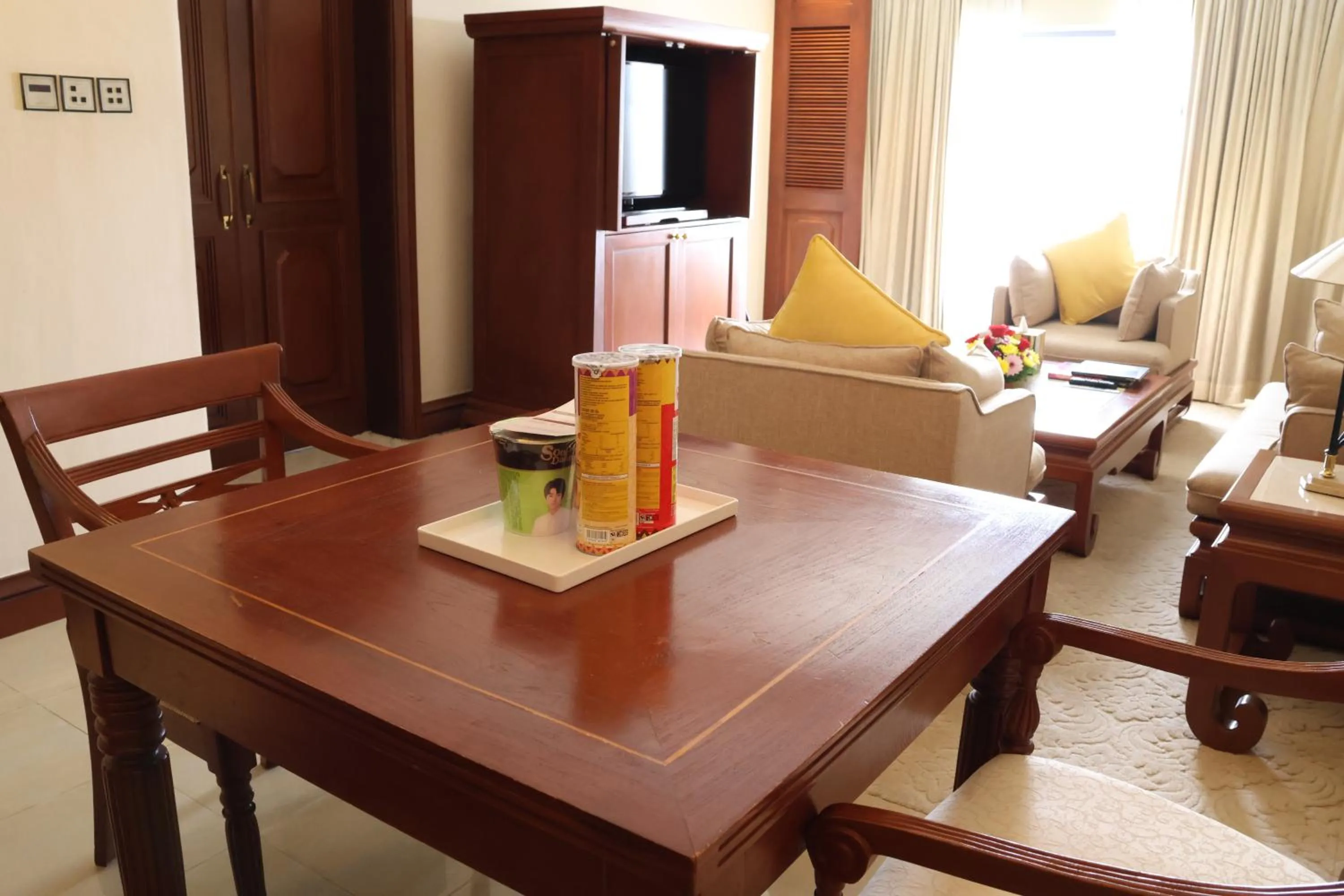 Living room in Hotel Cambodiana