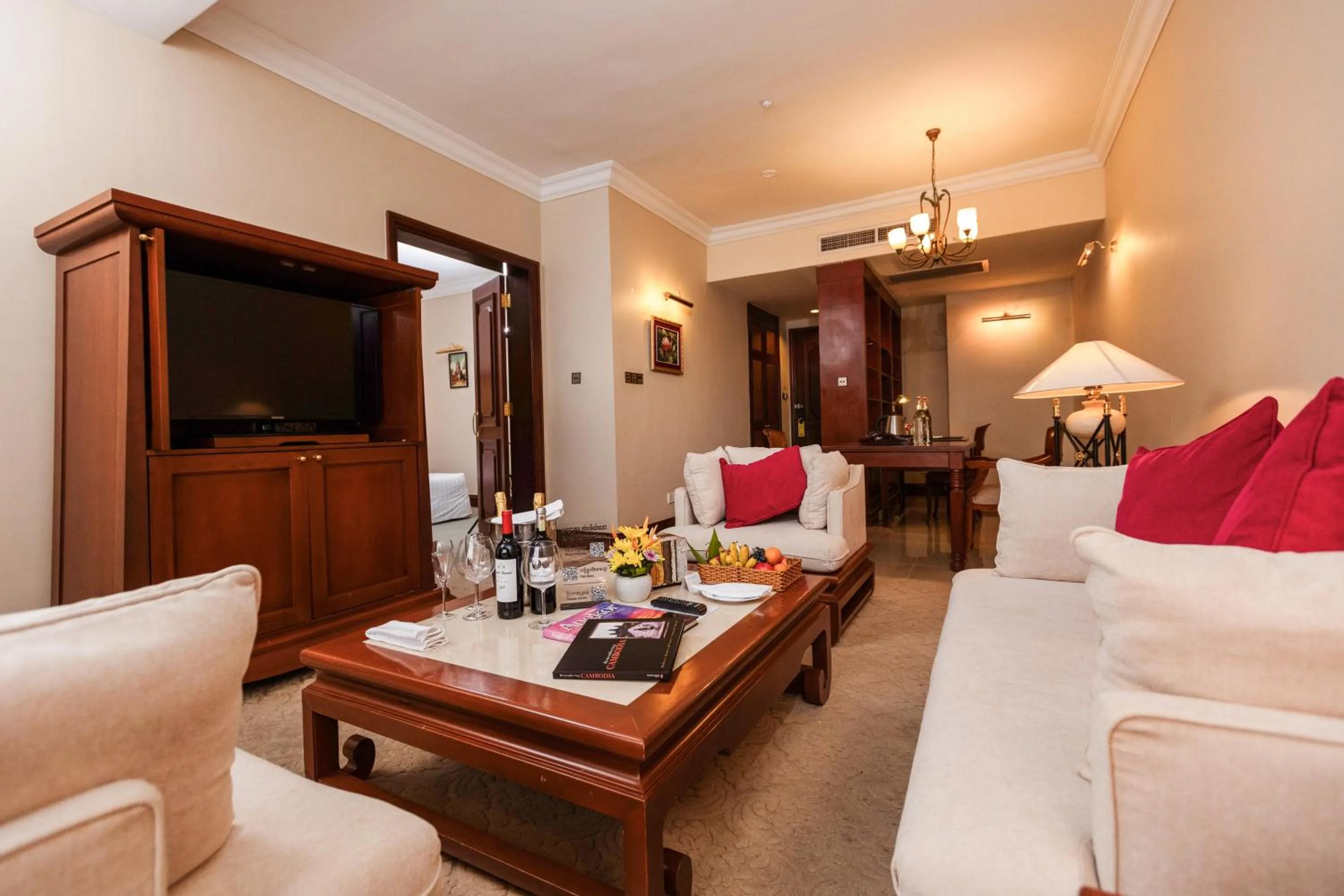 Living room in Hotel Cambodiana