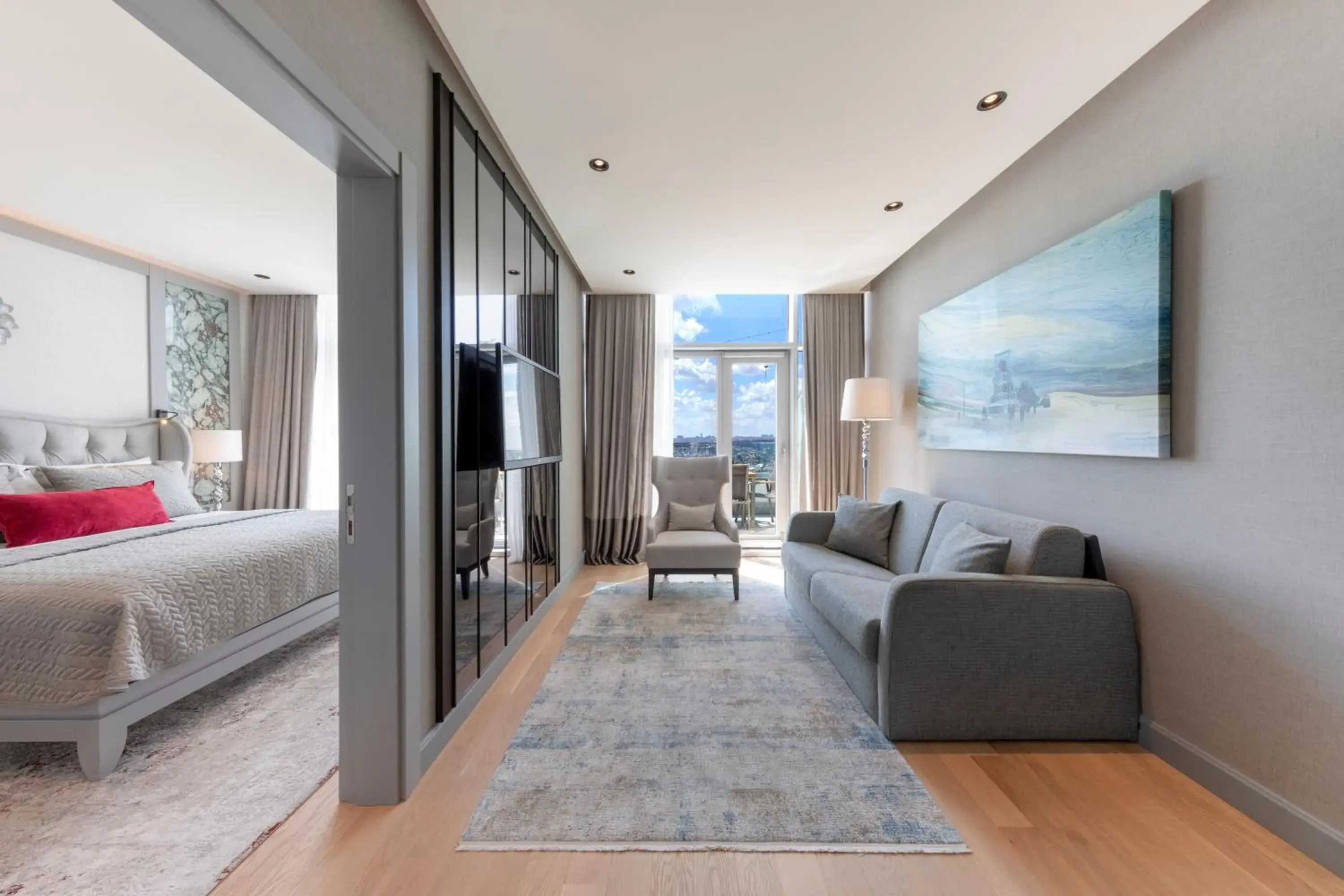 Living room, Bed in CVK Taksim Hotel Istanbul Living room, Bed in CVK Taksim Hotel Istanbul