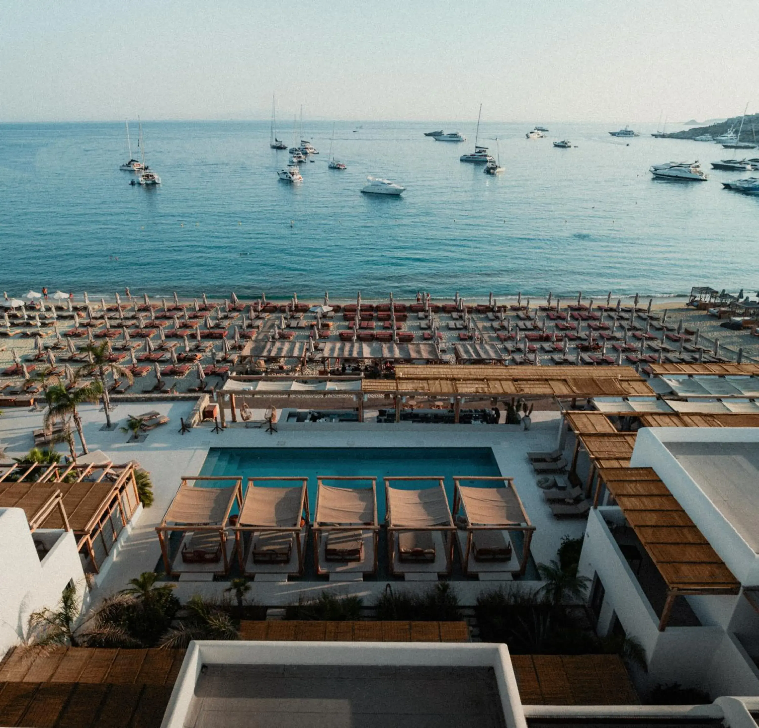 Pool view in Branco Mykonos Pool view in Branco Mykonos