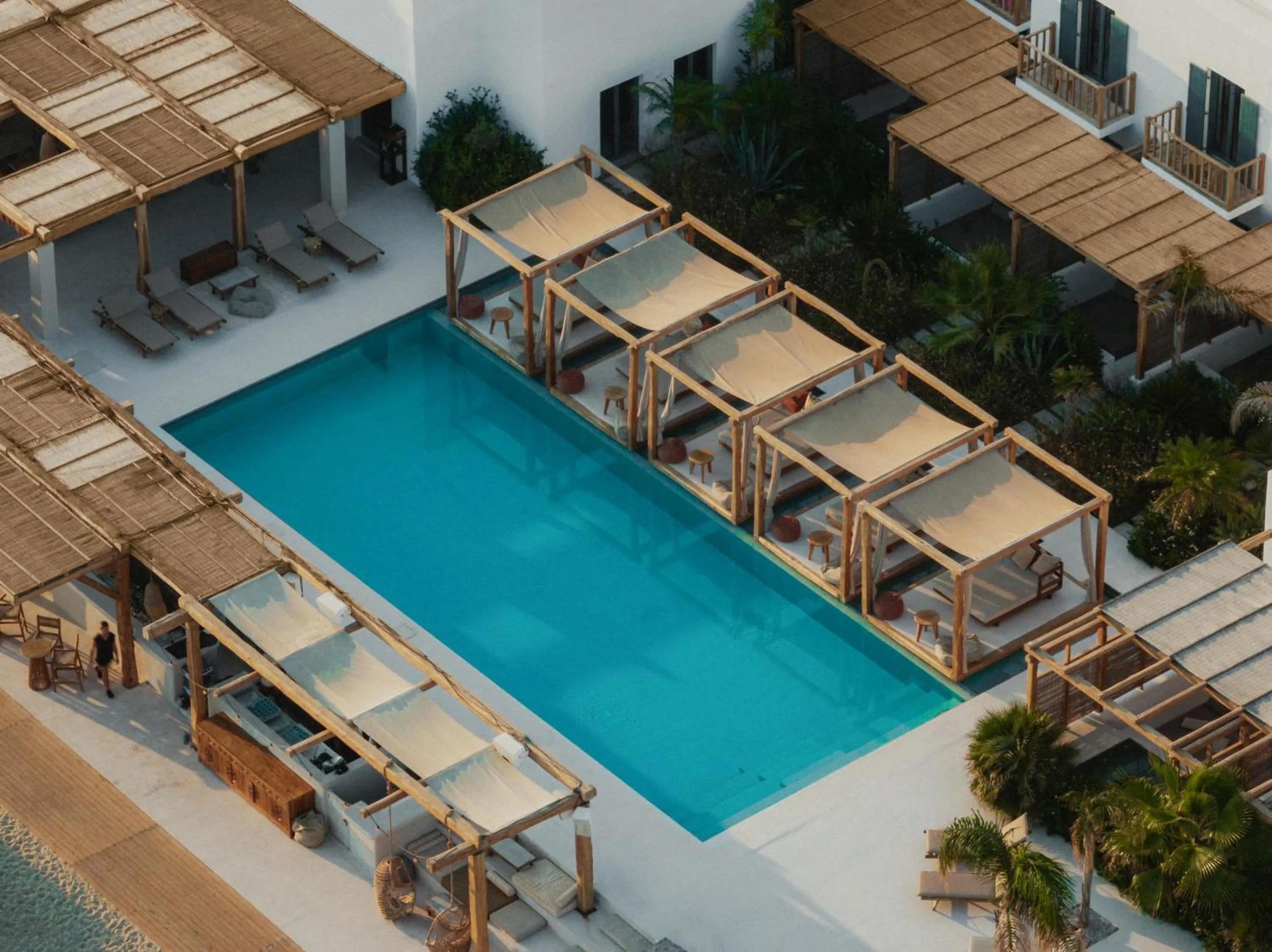 Pool view in Branco Mykonos