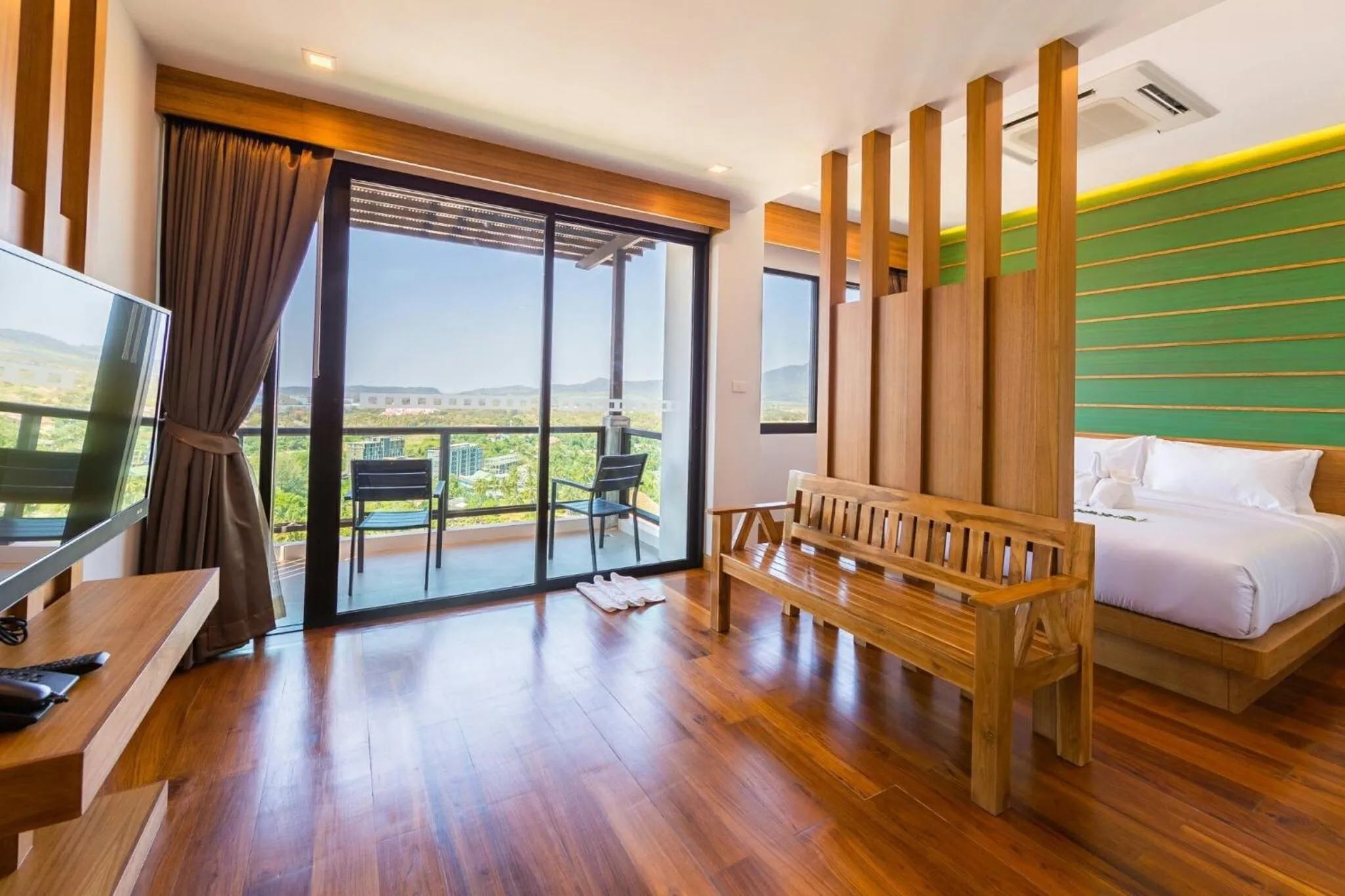 Seating area, Bed in Andakiri Pool Villa Panoramic Sea View