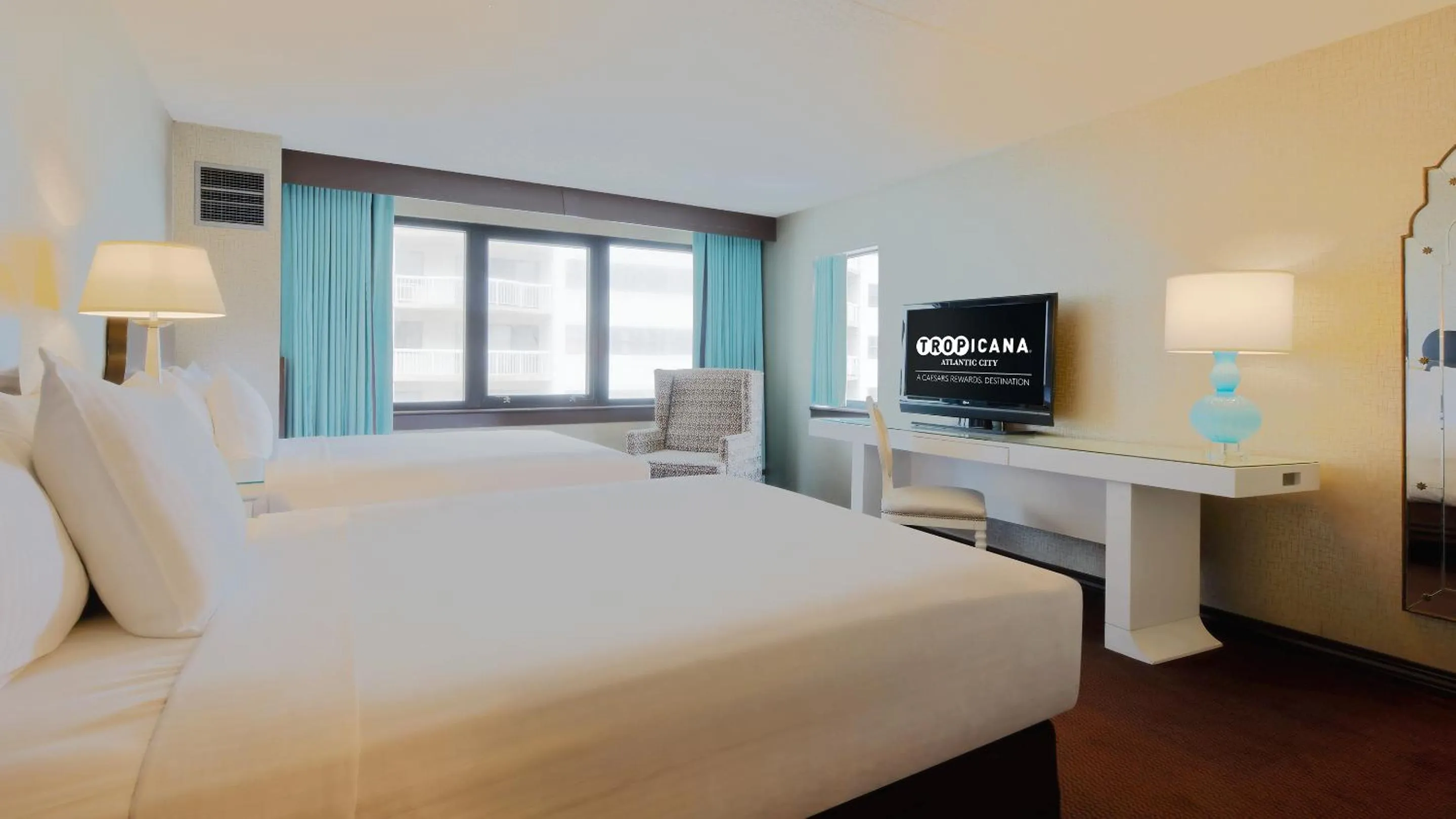 Bed in Tropicana Atlantic City, A Caesars Destination