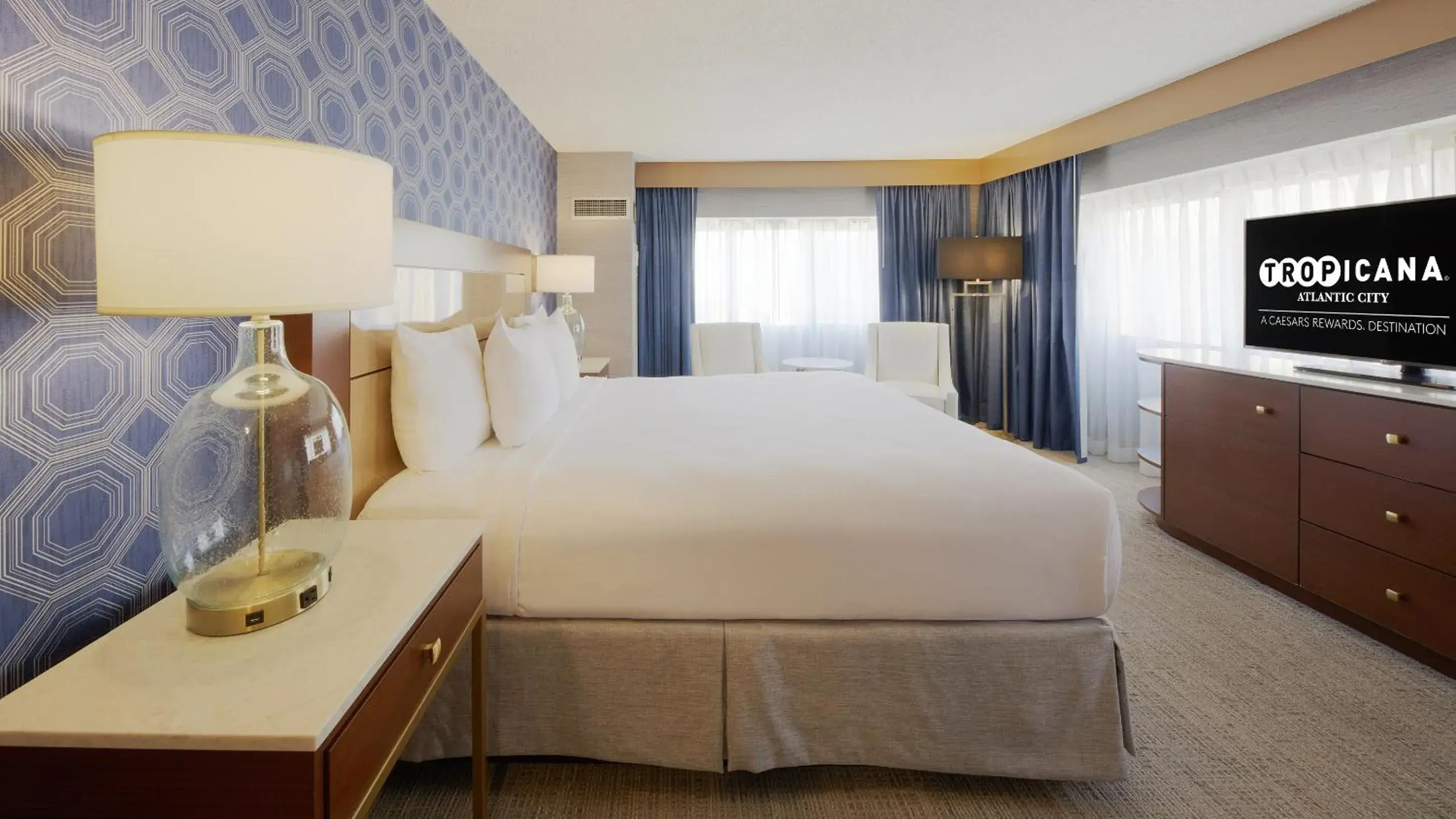 SOUTH OCEAN VIEW DELUXE ROOM 1 KING NON-SMOKING in Tropicana Atlantic City, A Caesars Destination SOUTH OCEAN VIEW DELUXE ROOM 1 KING NON-SMOKING in Tropicana Atlantic City, A Caesars Destination