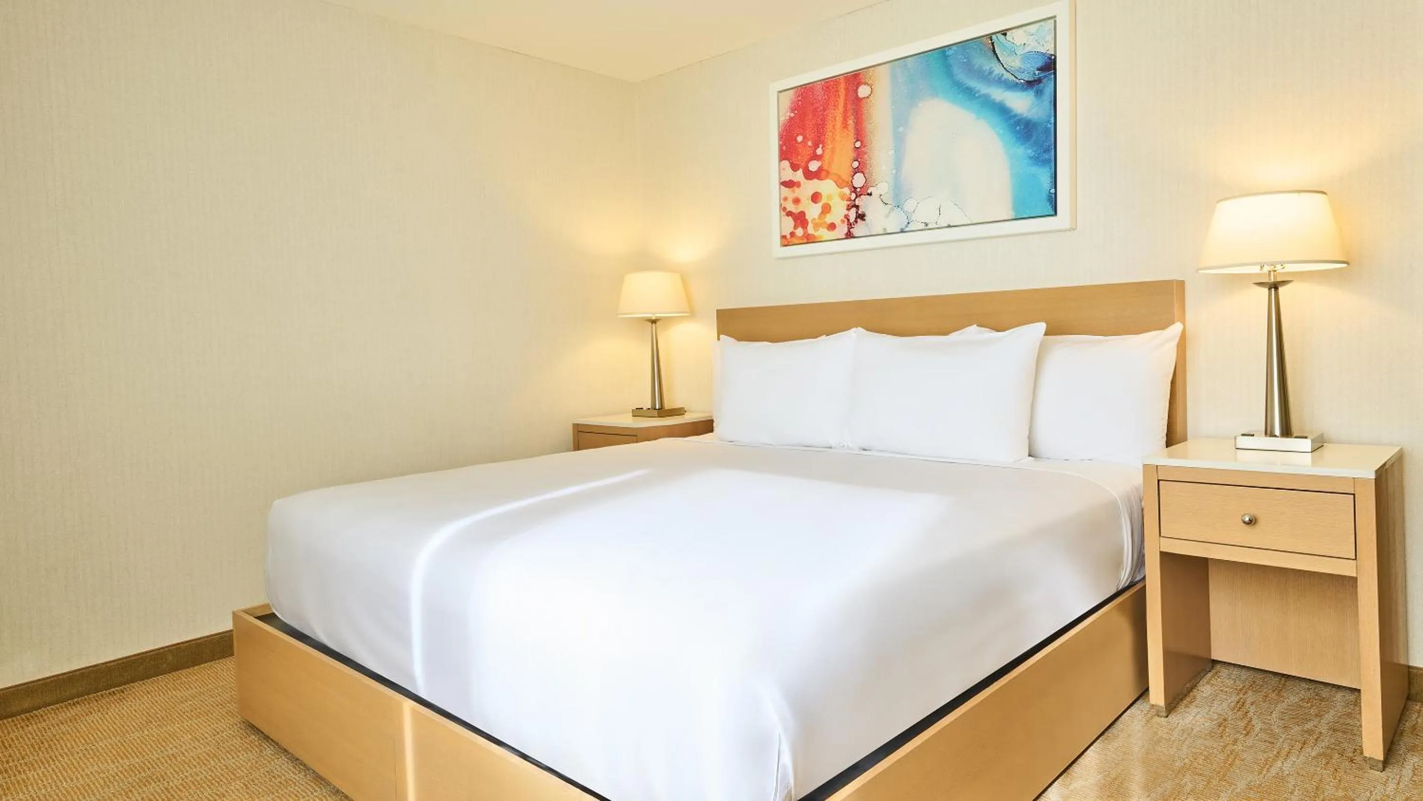 Bed in Tropicana Atlantic City, A Caesars Destination