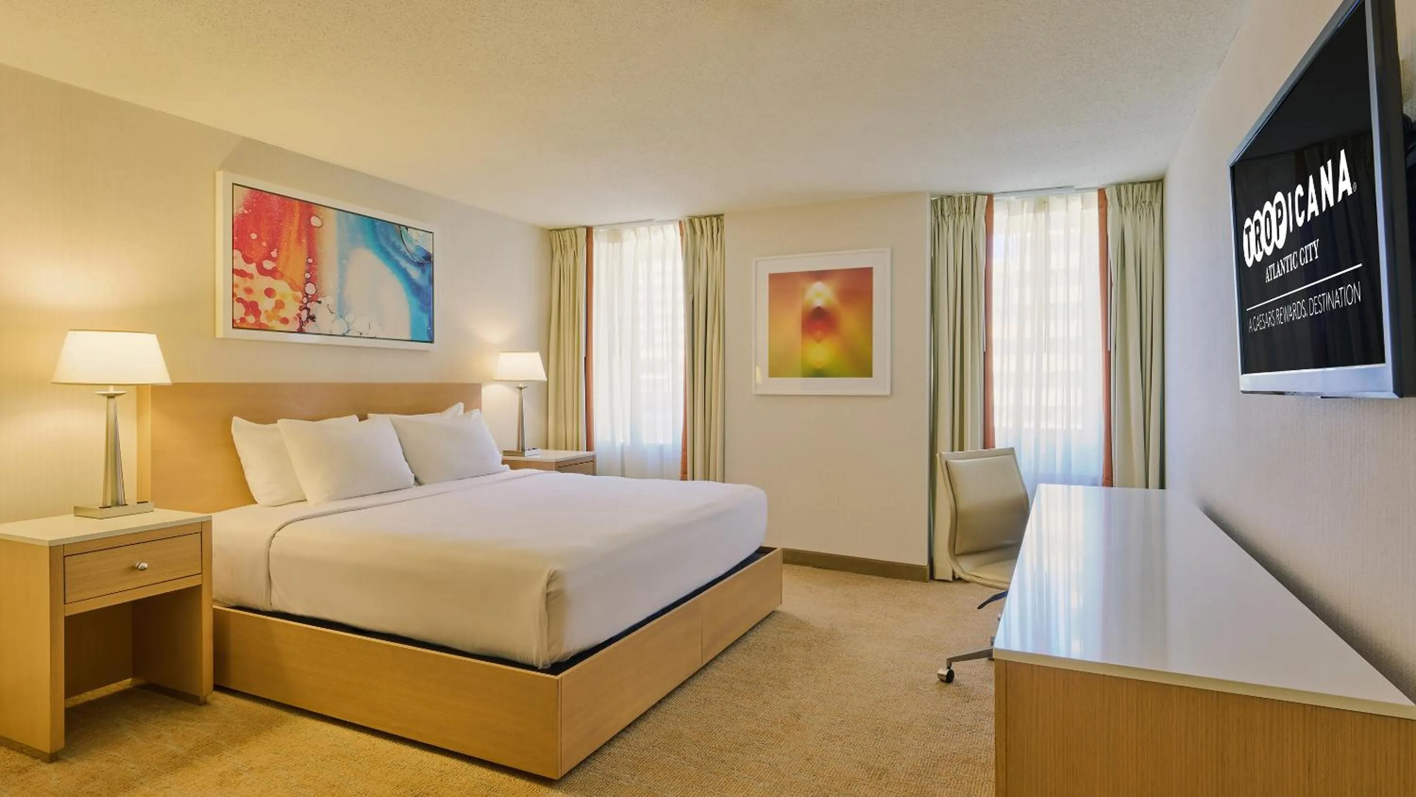 Photo of the whole room, Bed in Tropicana Atlantic City, A Caesars Destination