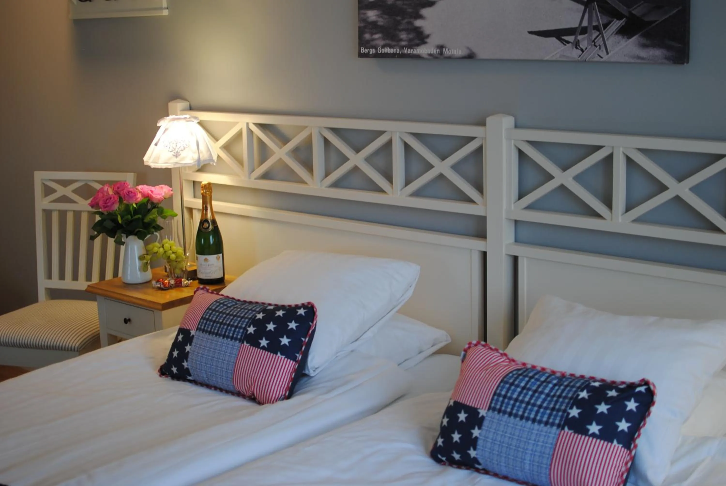 Decorative detail, Bed in Hotell Nostalgi