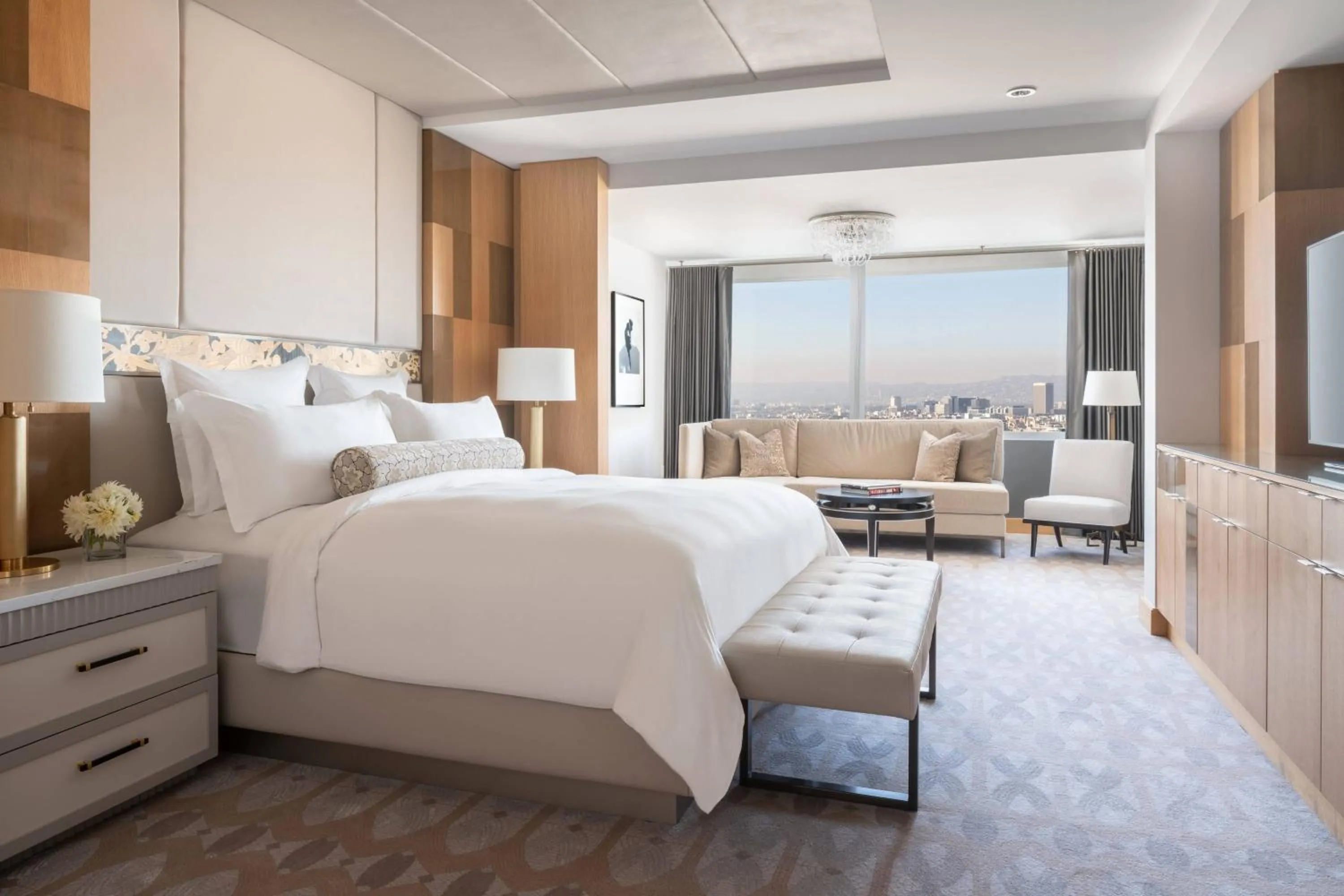 Bedroom, Bed in The Ritz-Carlton, Los Angeles L.A. Live