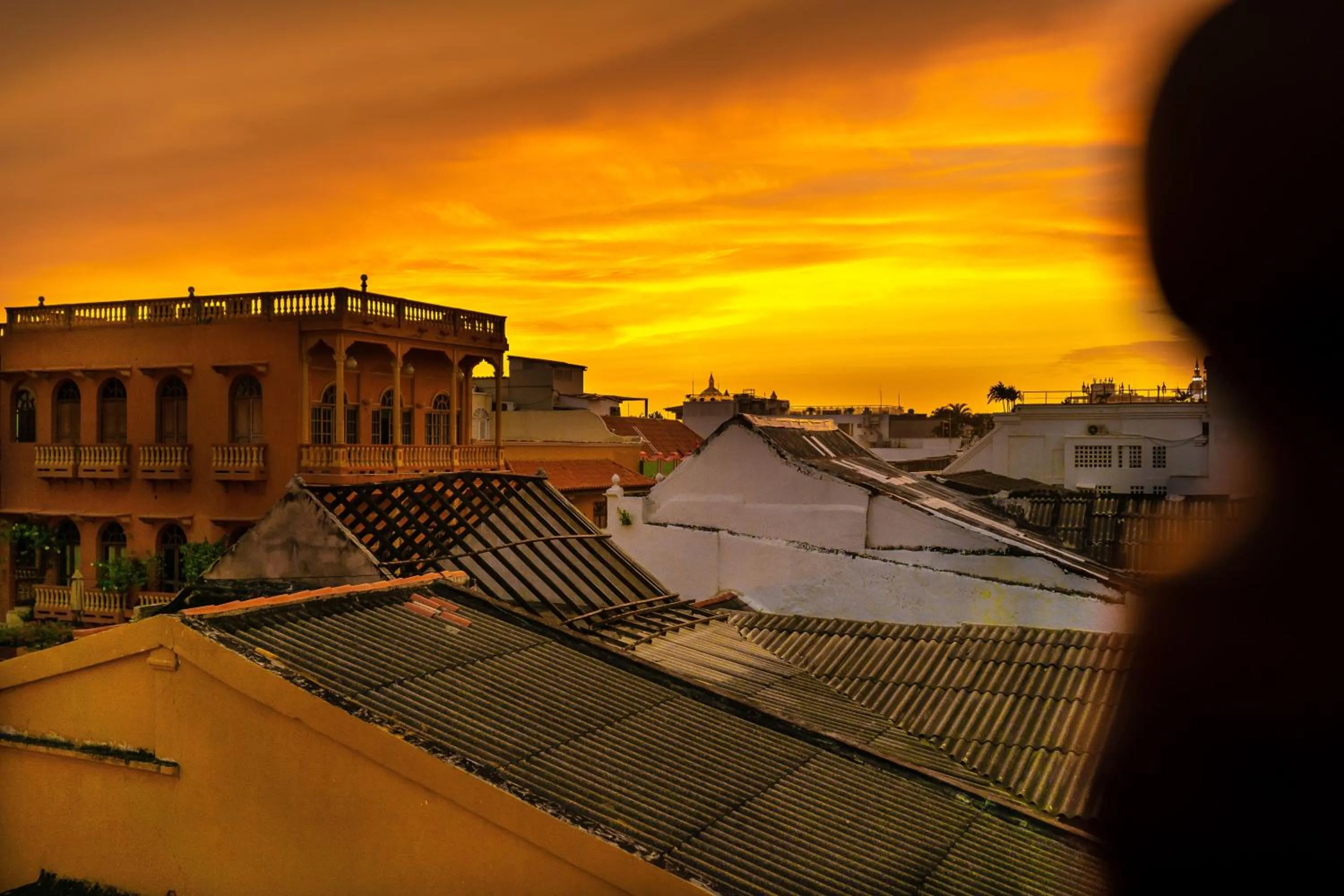 Balcony/Terrace in Life is Good Cartagena Hostel